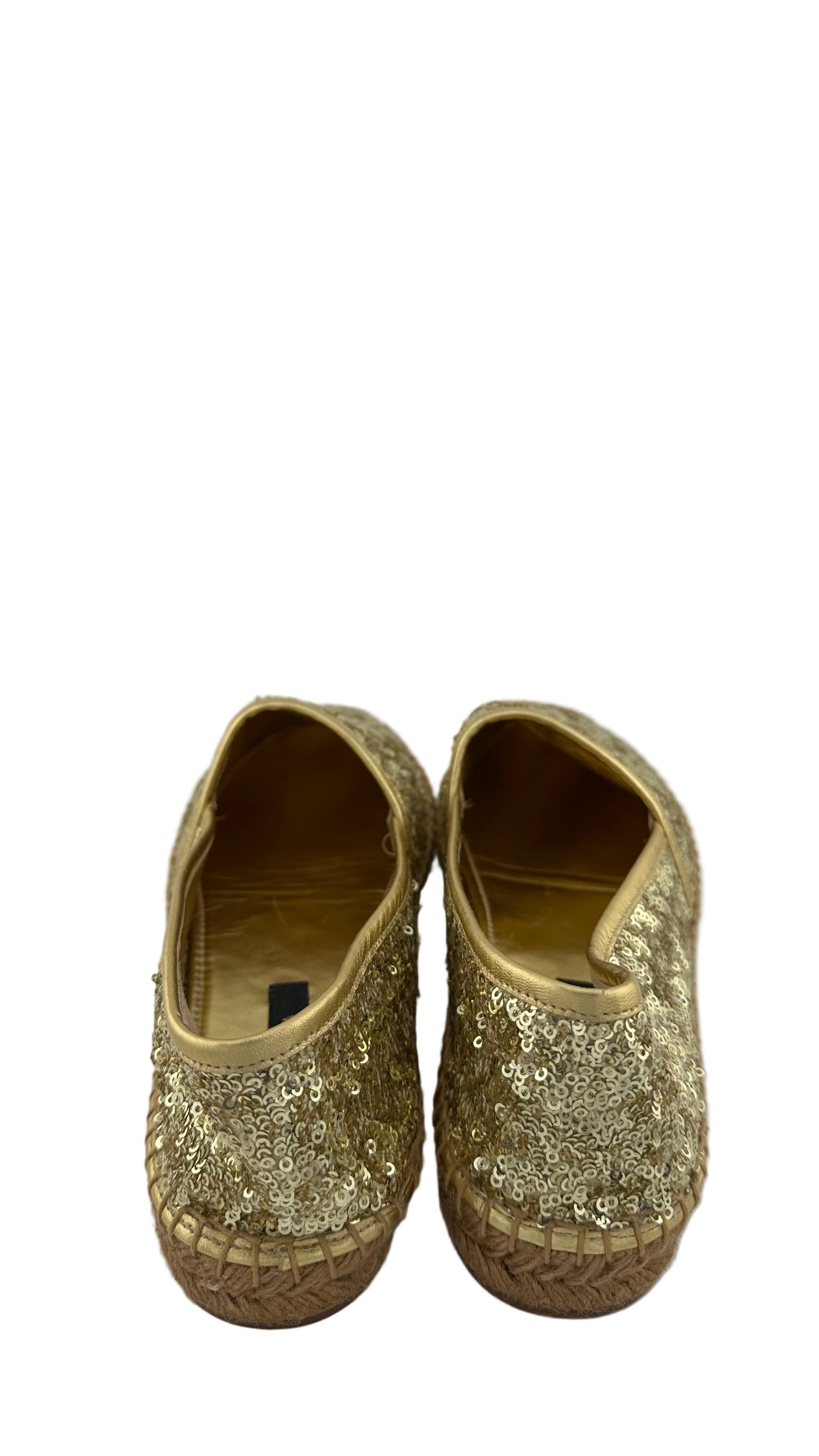 DOLCE & GABBANA - Gold Sequin Espadrille - 38