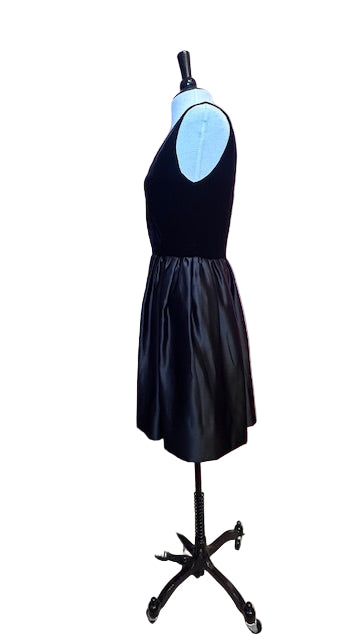 Catherine Regehr Vancouver - Black Silk Velvet Sleeveless Dress S