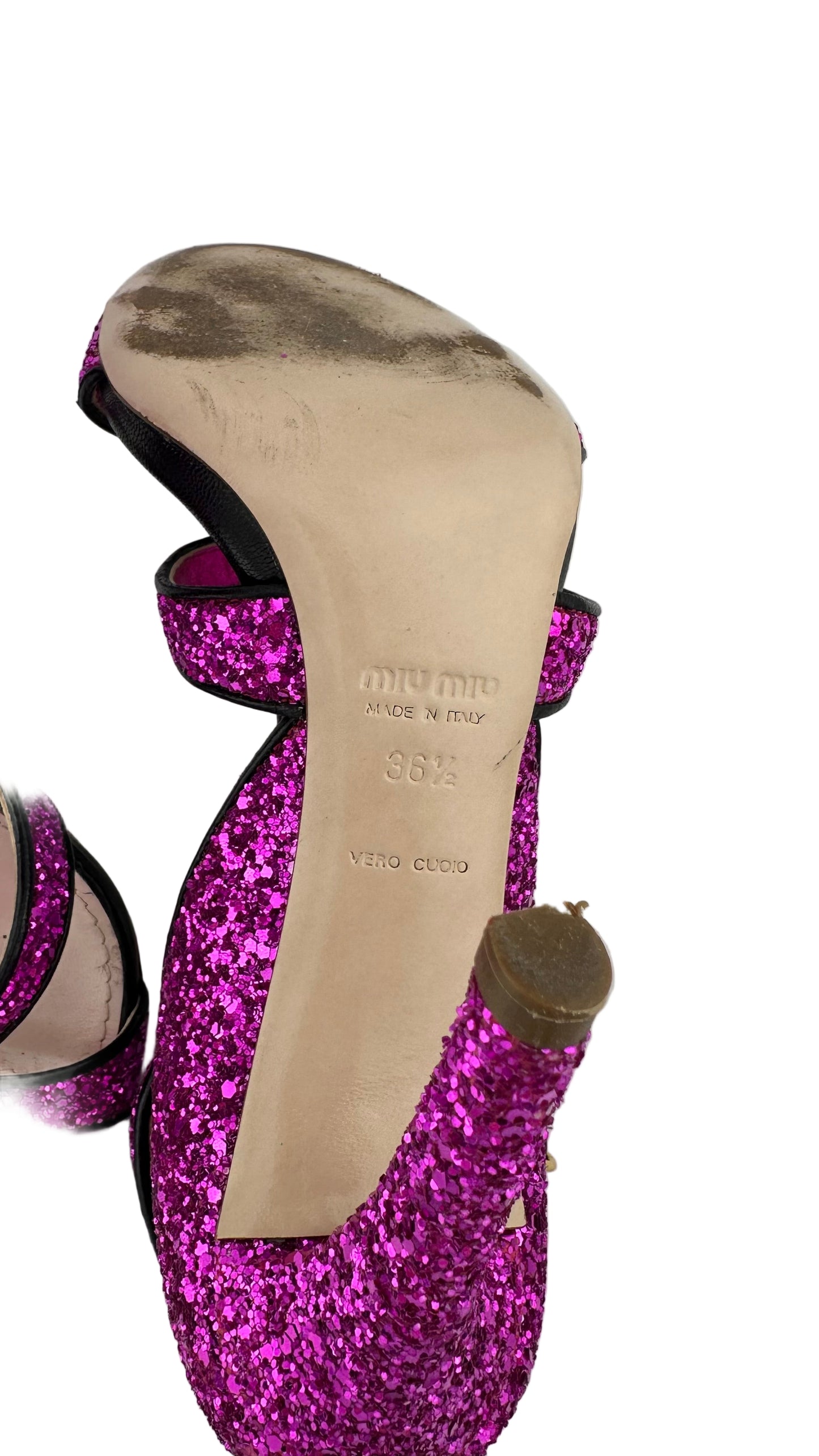 Miu Miu - Glitter Heel - 36.5
