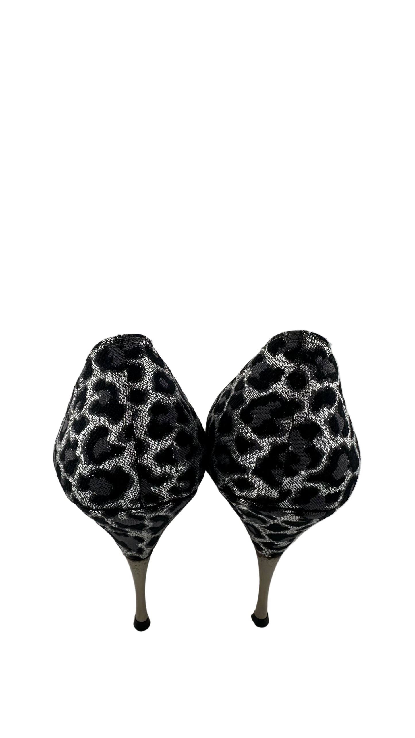 Christian Louboutin - Silver Leopard Heels - 36.5