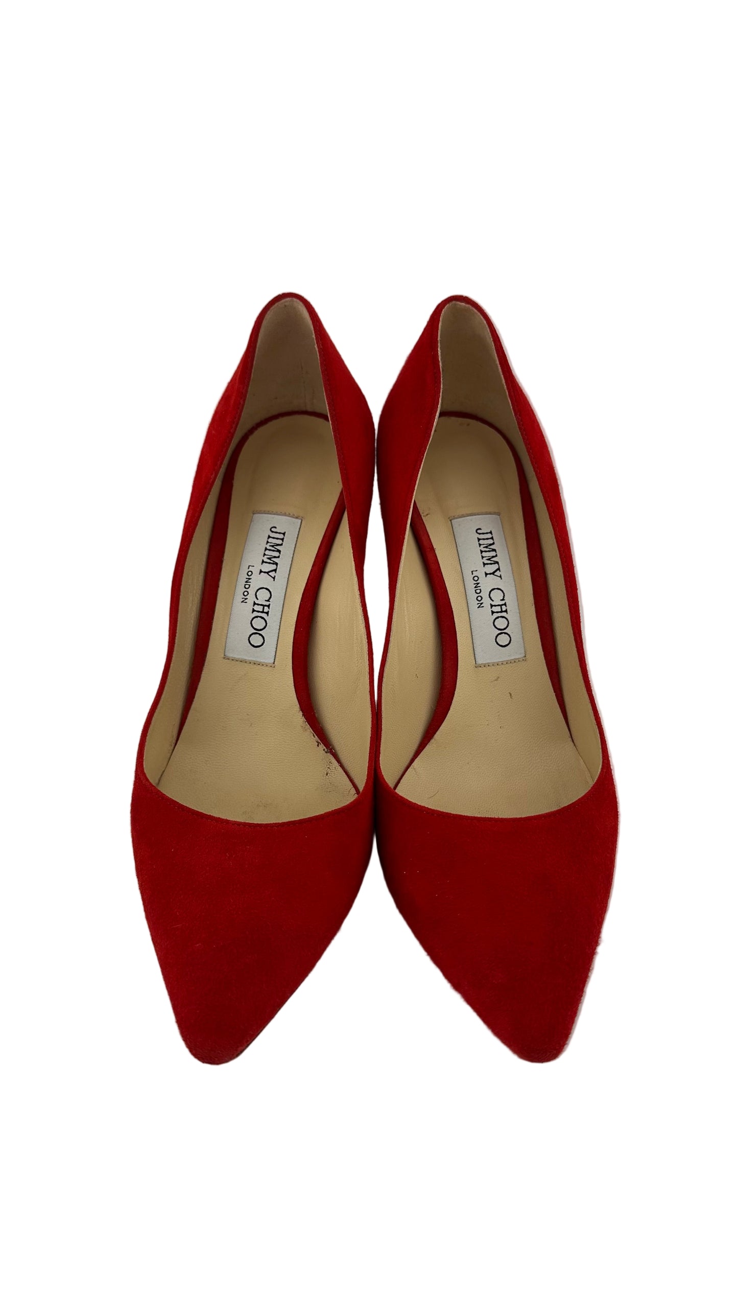 Jimmy Choo - Red Suede Heels - 36.5