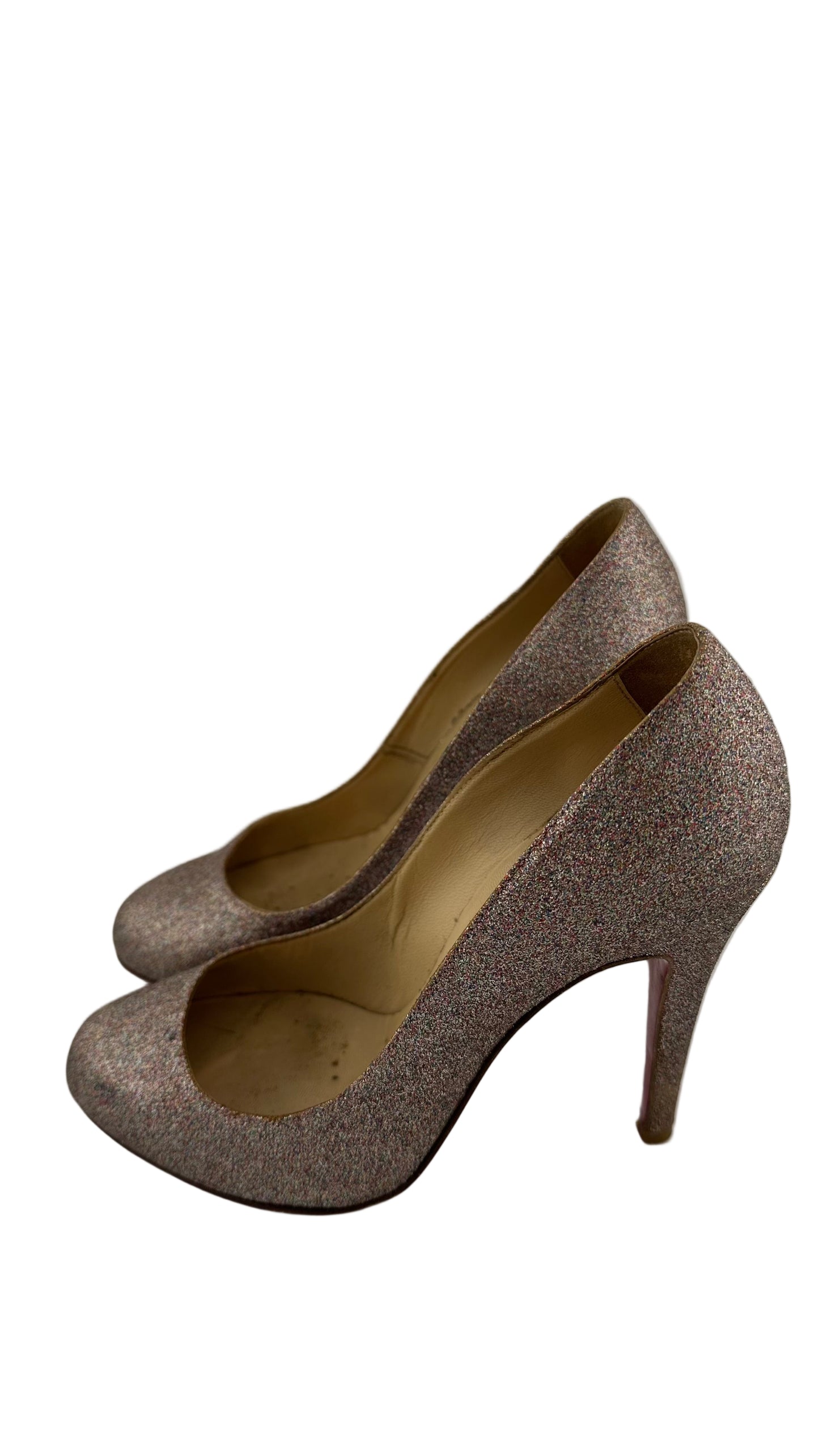 Christian Louboutin - Gold Rainbow Glitter Heels - 36