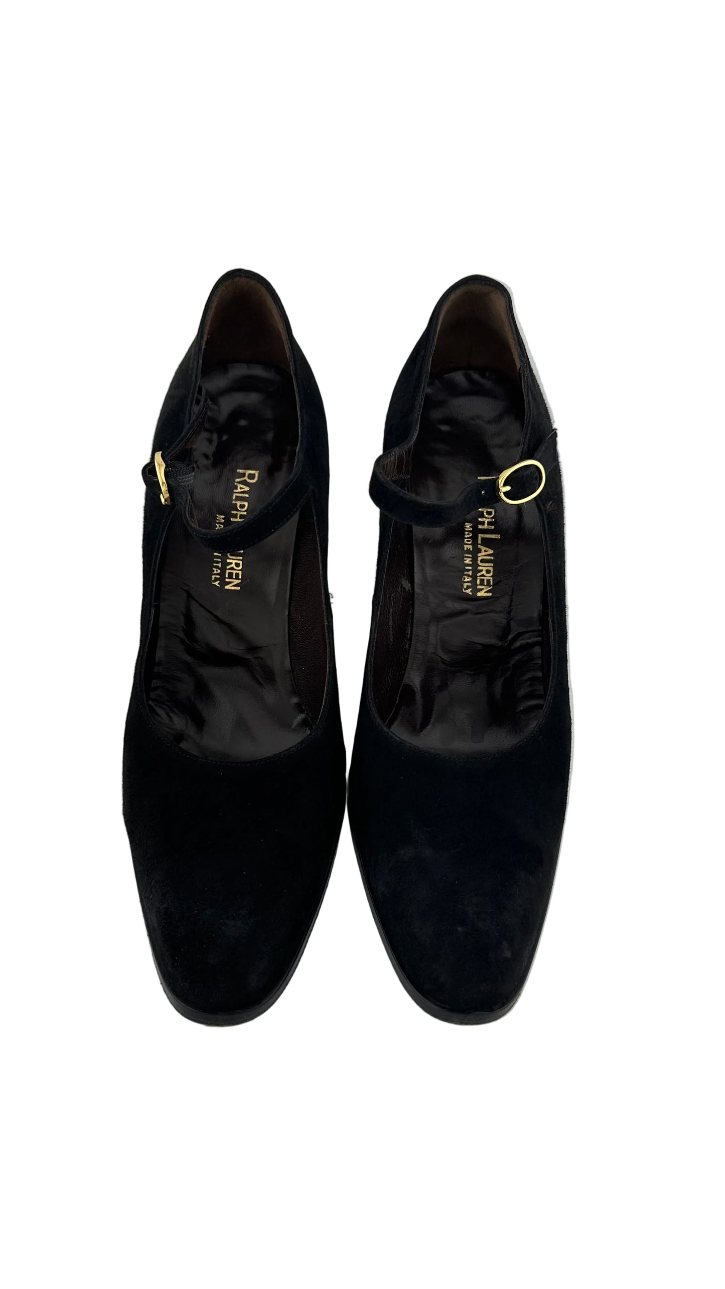 Ralph Lauren - Black Suede Heels - 7.5