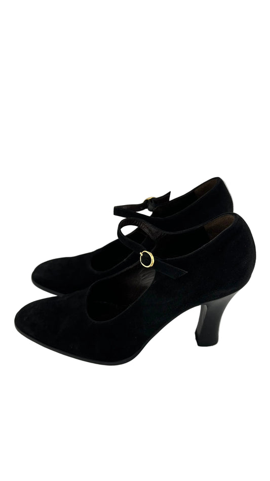 Ralph Lauren - Black Suede Heels - 7.5