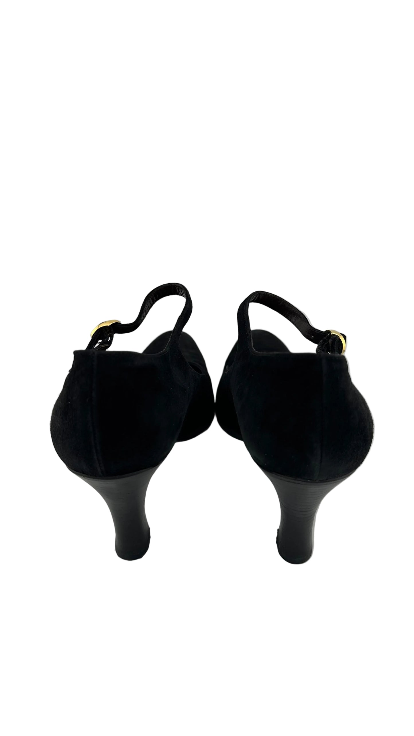 Ralph Lauren - Black Suede Heels - 7.5