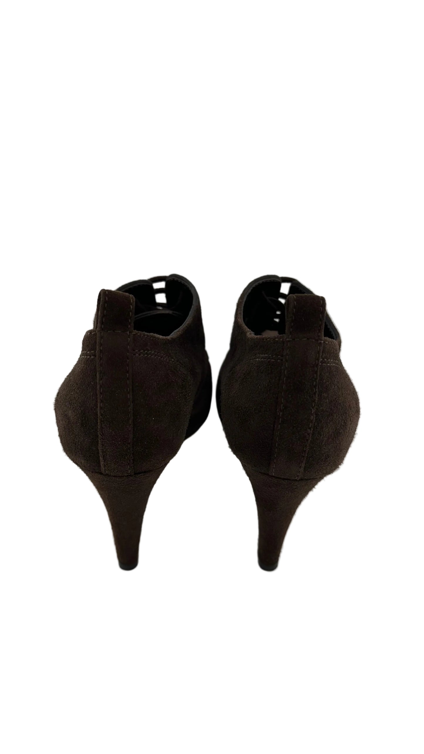 Gianvito Rossi - Brown Oxford Stiletto Bootie - 36.5