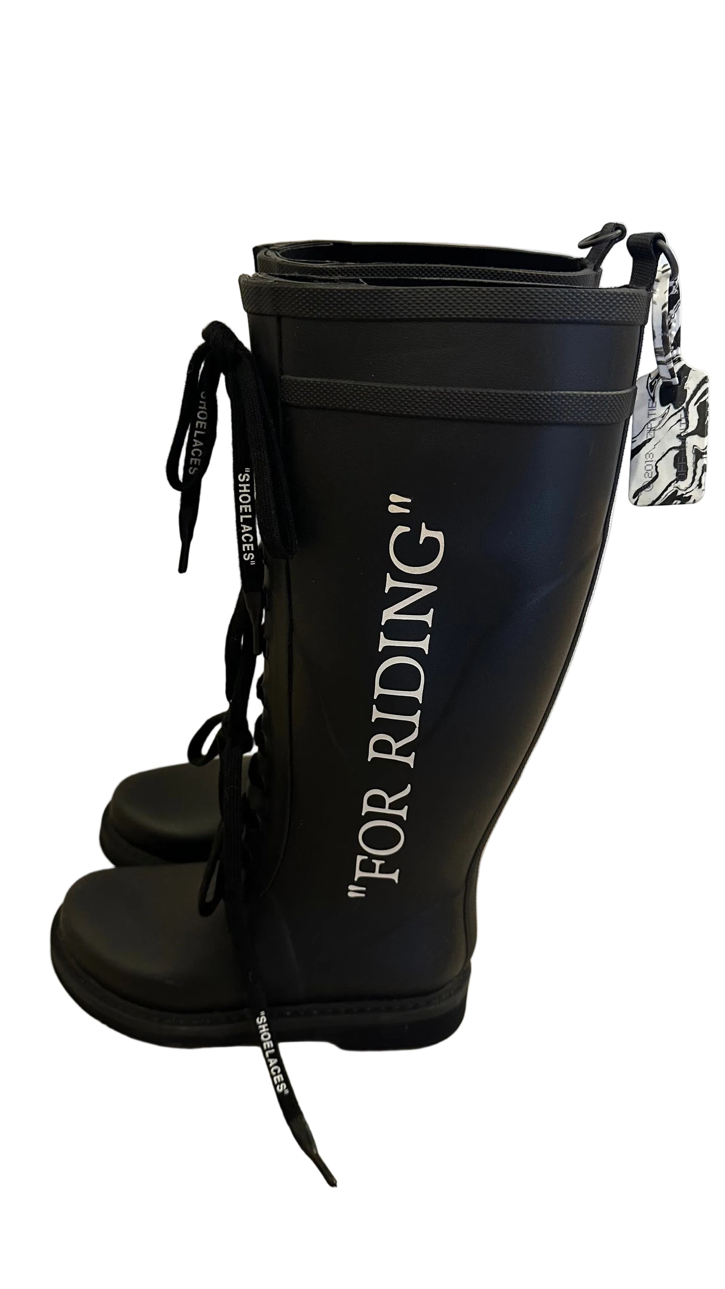 Off White - Black Riding Wellies - 7