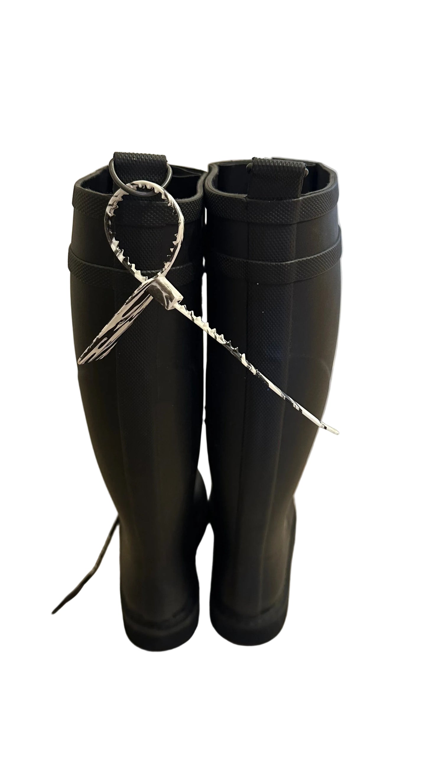 Off White - Black Riding Wellies - 7