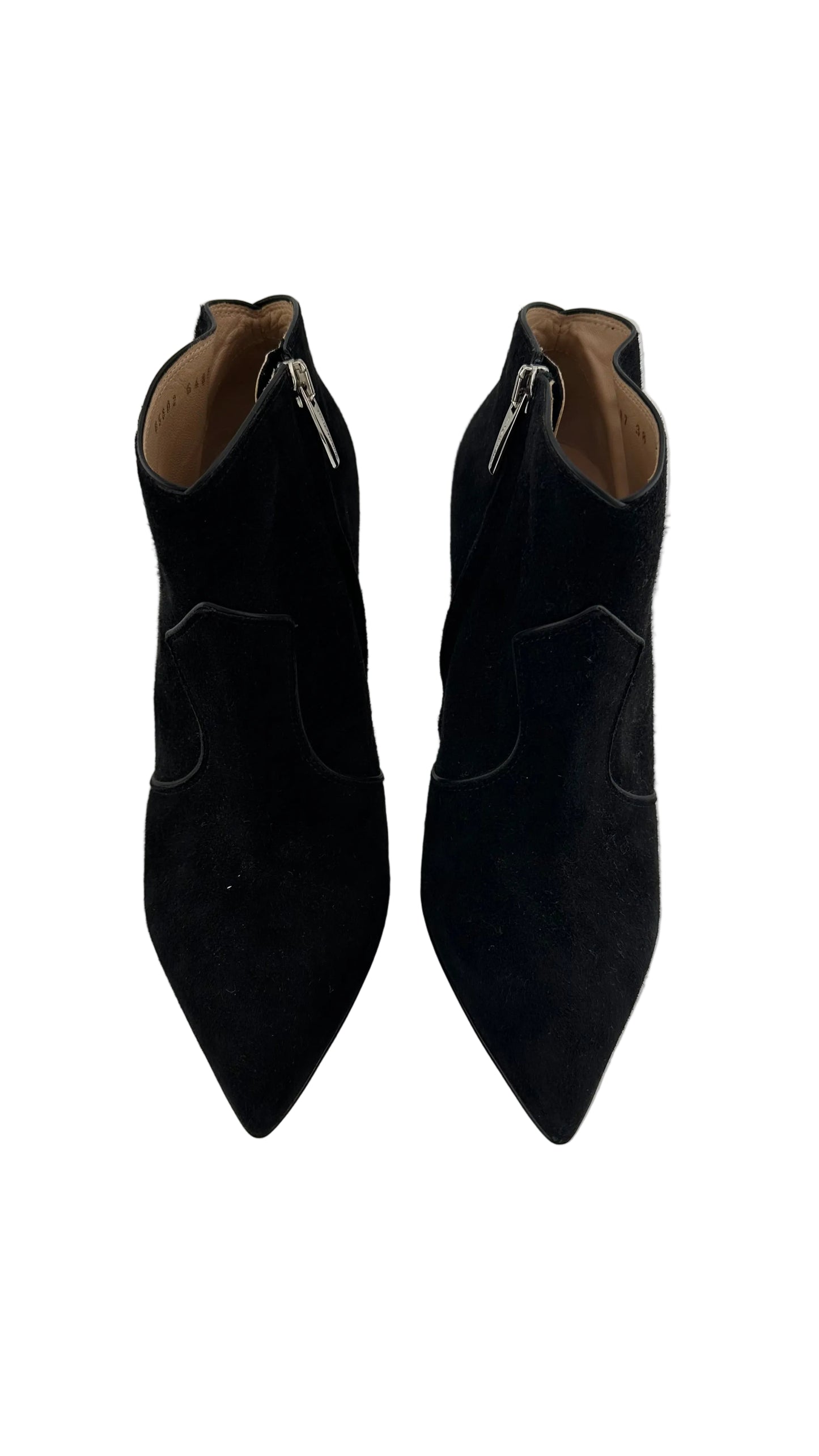 Gianvito Rossi - Black Suede Stiletto Bootie - 38