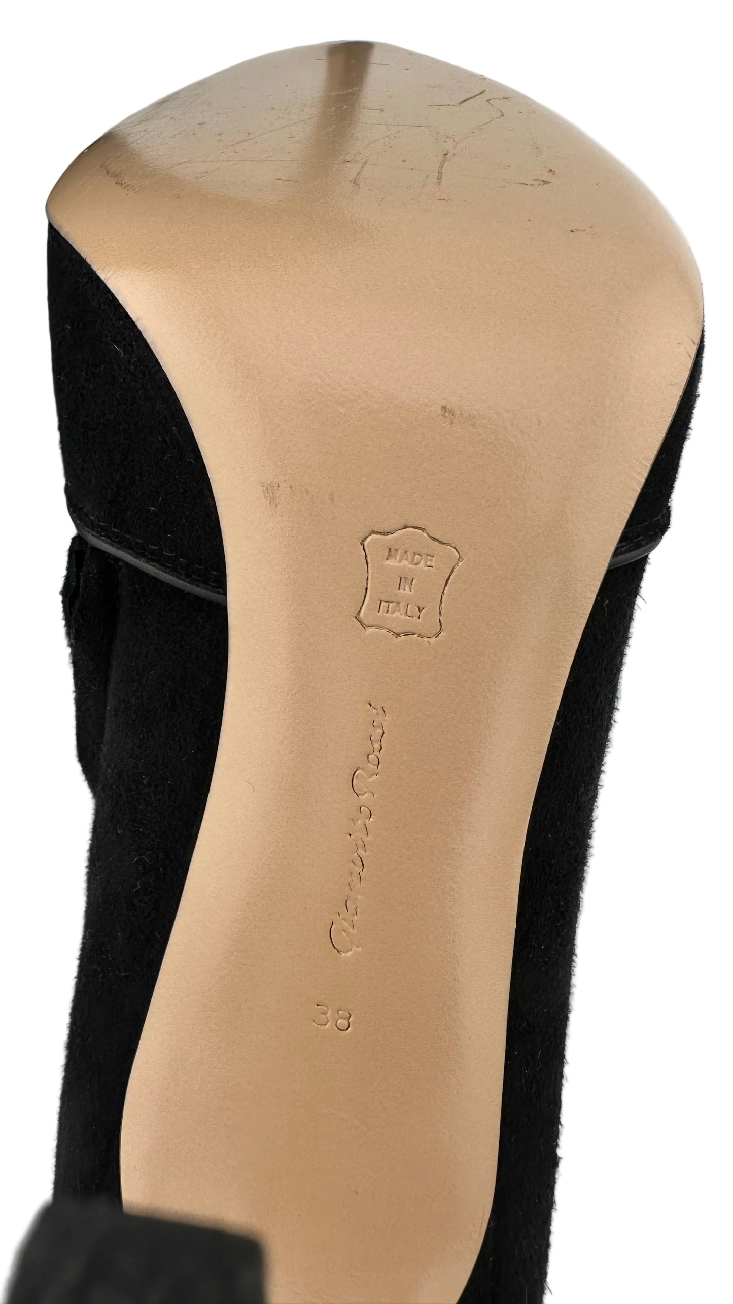 Gianvito Rossi - Black Suede Stiletto Bootie - 38