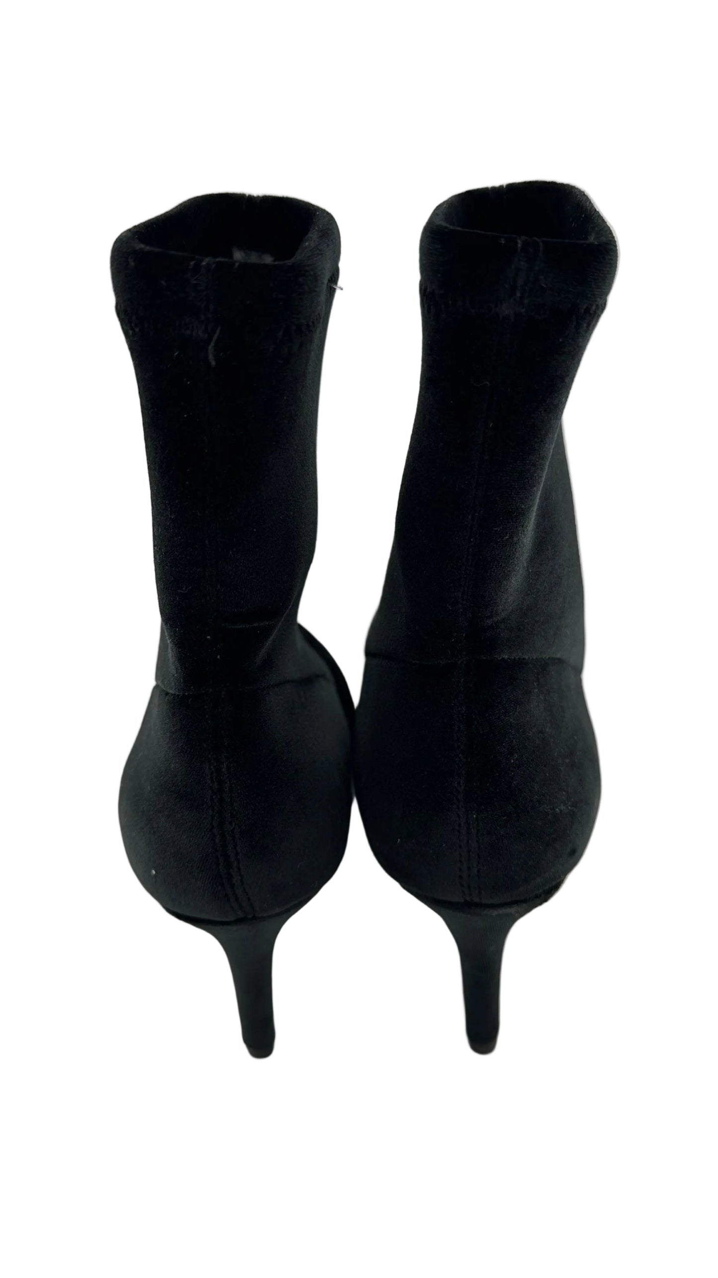 Raye - Black Velvet Jeweled Bootie - 6.5