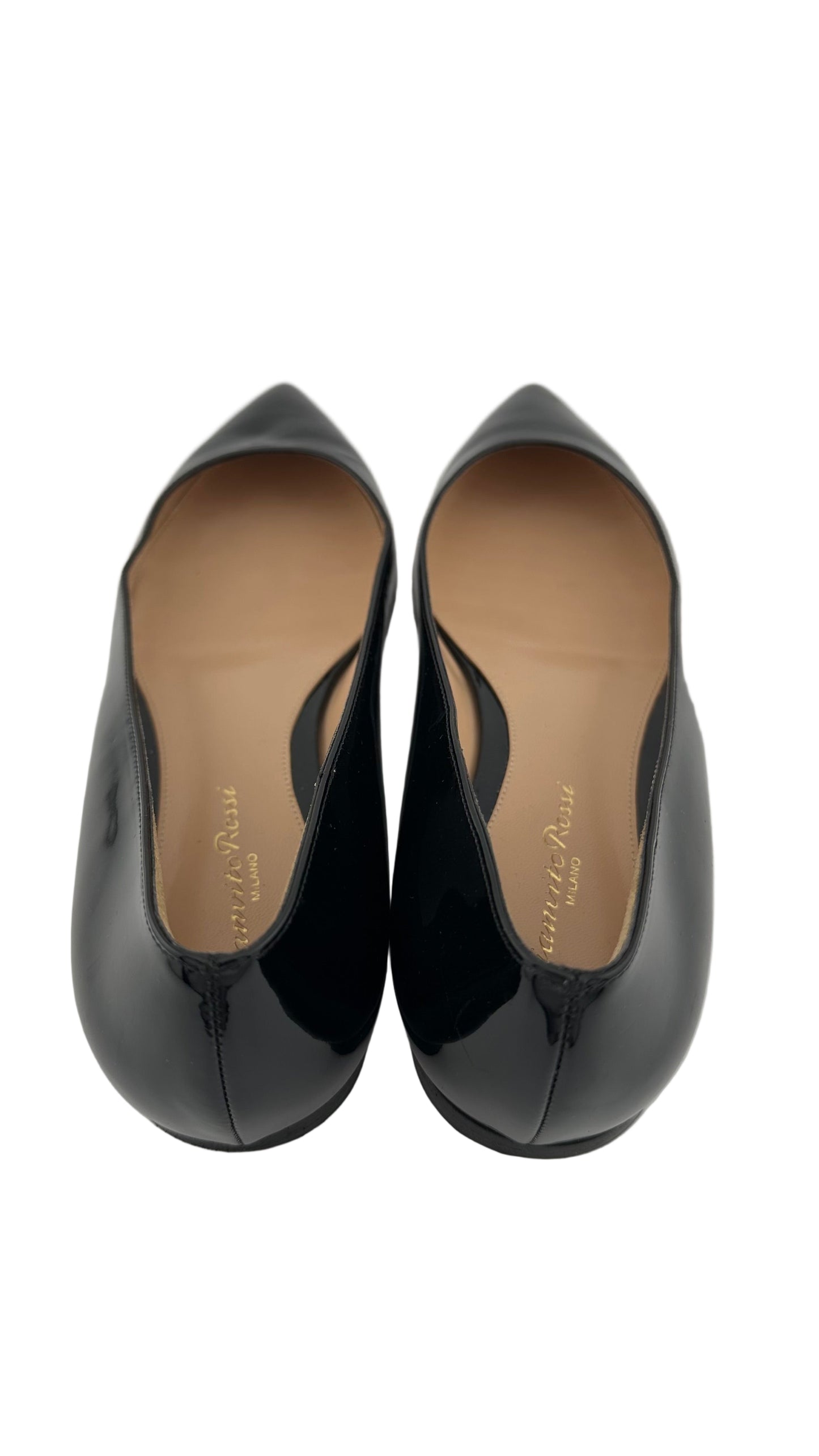 Gianvito Rossi - Black Patent Flats - 37