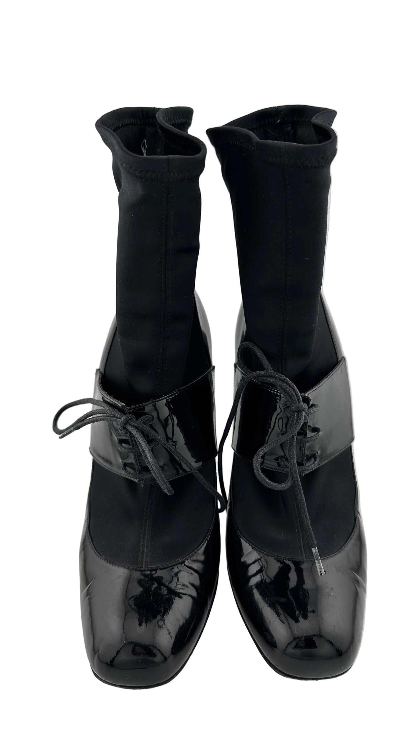 Emporio Armani - Black Patent Sock Heel - 37