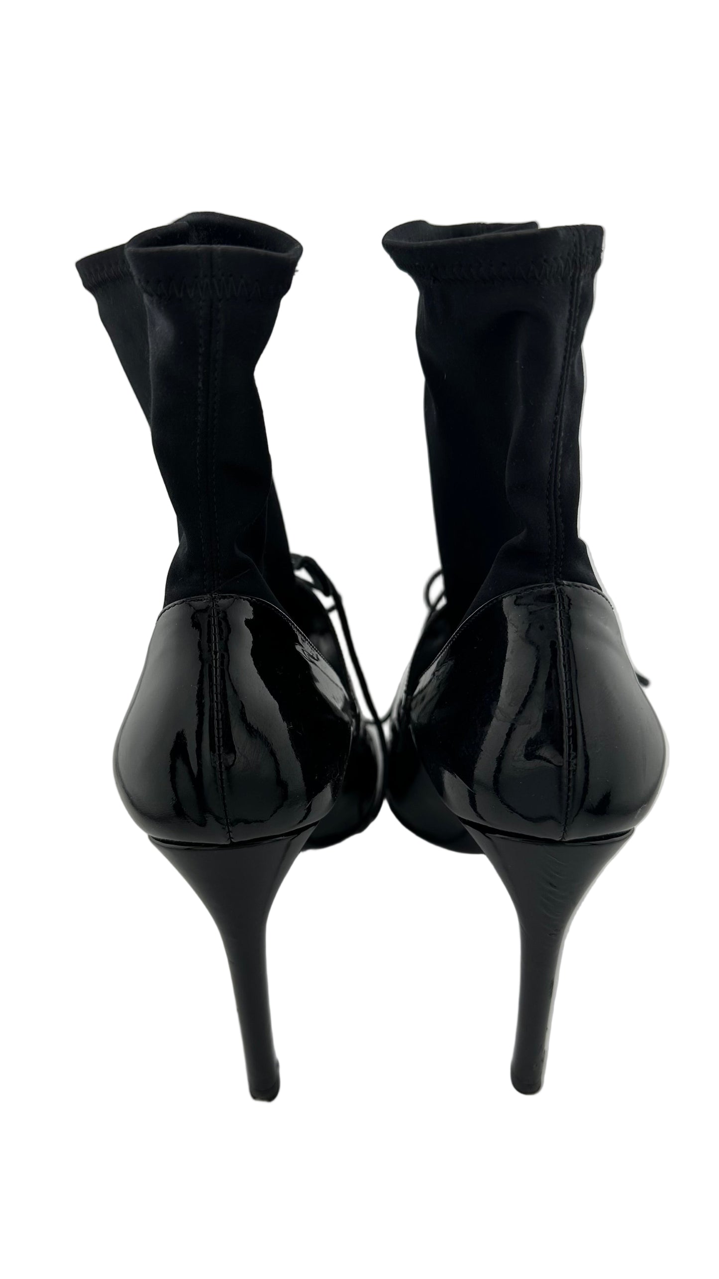 Emporio Armani - Black Patent Sock Heel - 37