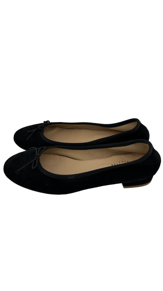 Ballerette Roma - Black Suede Flats - 39