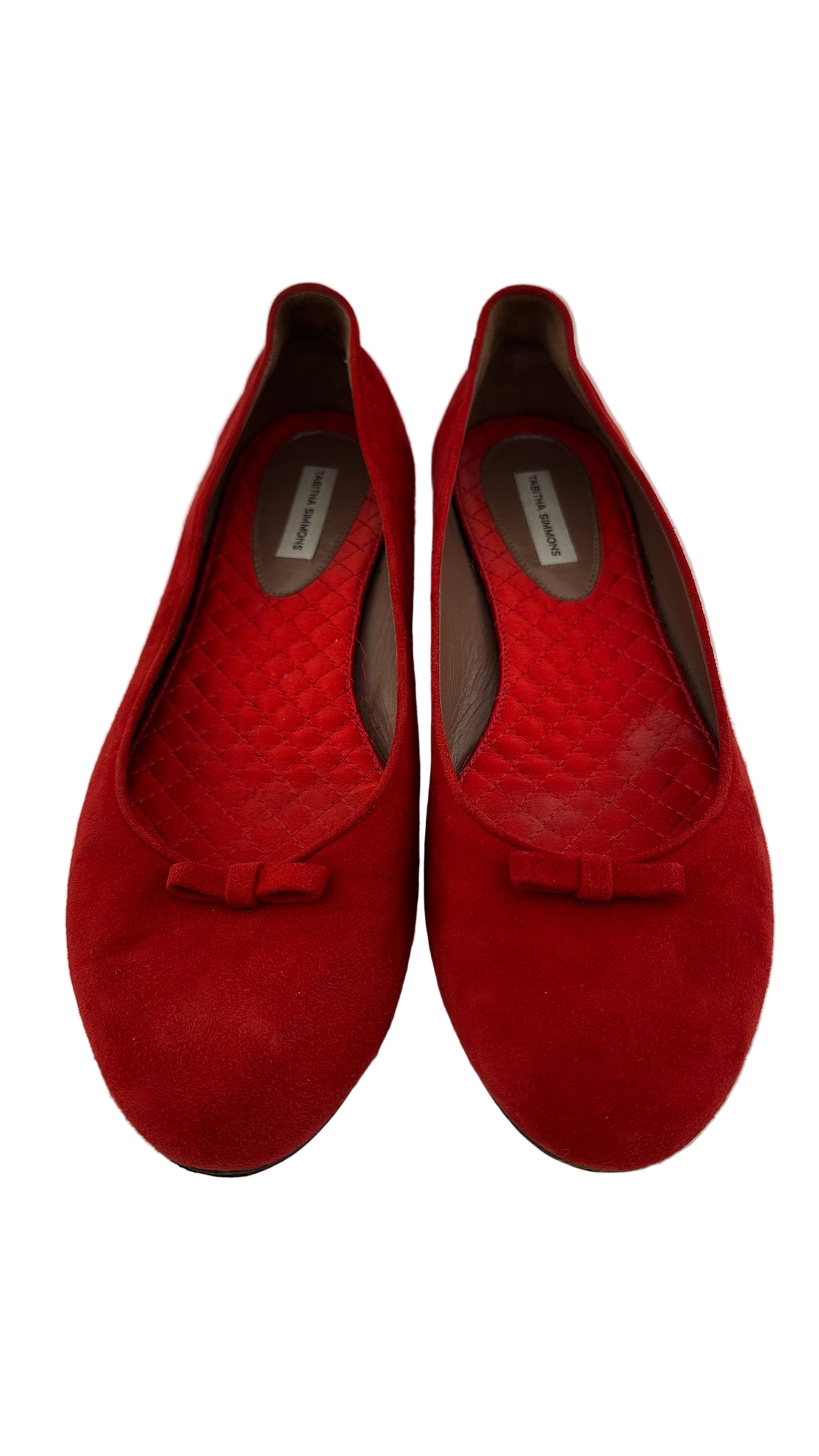 Tabitha Simmons - Red Suede Flats - 40