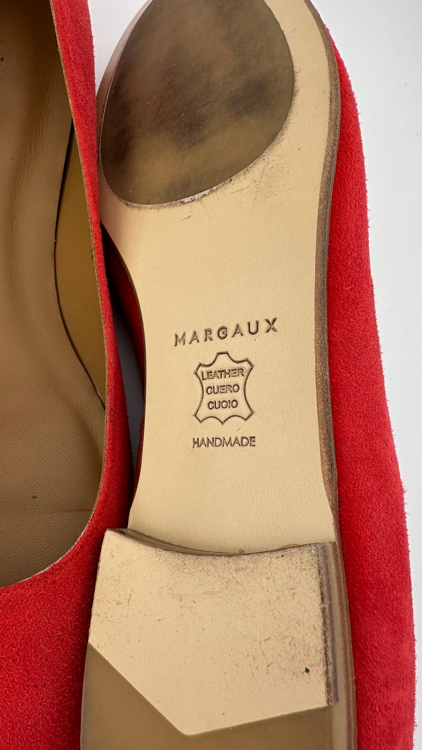 Margaux - Red Suede Flats - 39