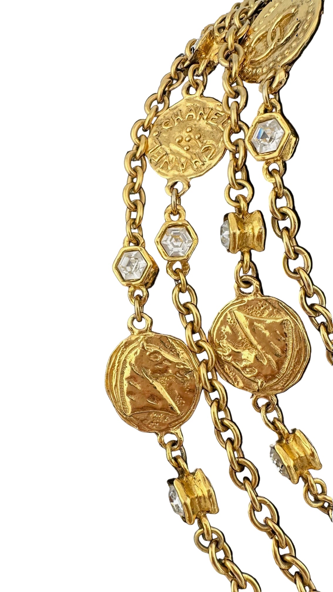 Chanel - 100th Anniversary 2014 Gold Coin Pearl Long Necklace