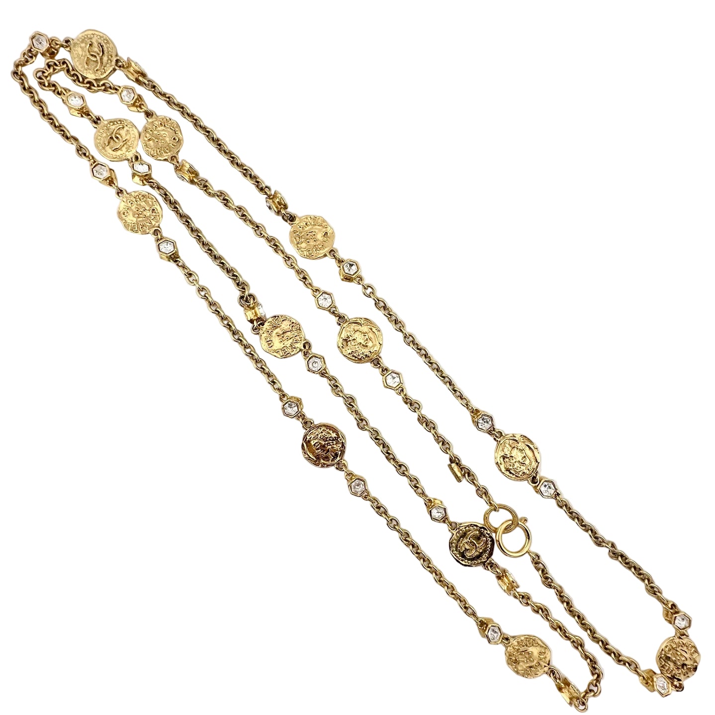 Chanel - 100th Anniversary 2014 Gold Coin Pearl Long Necklace