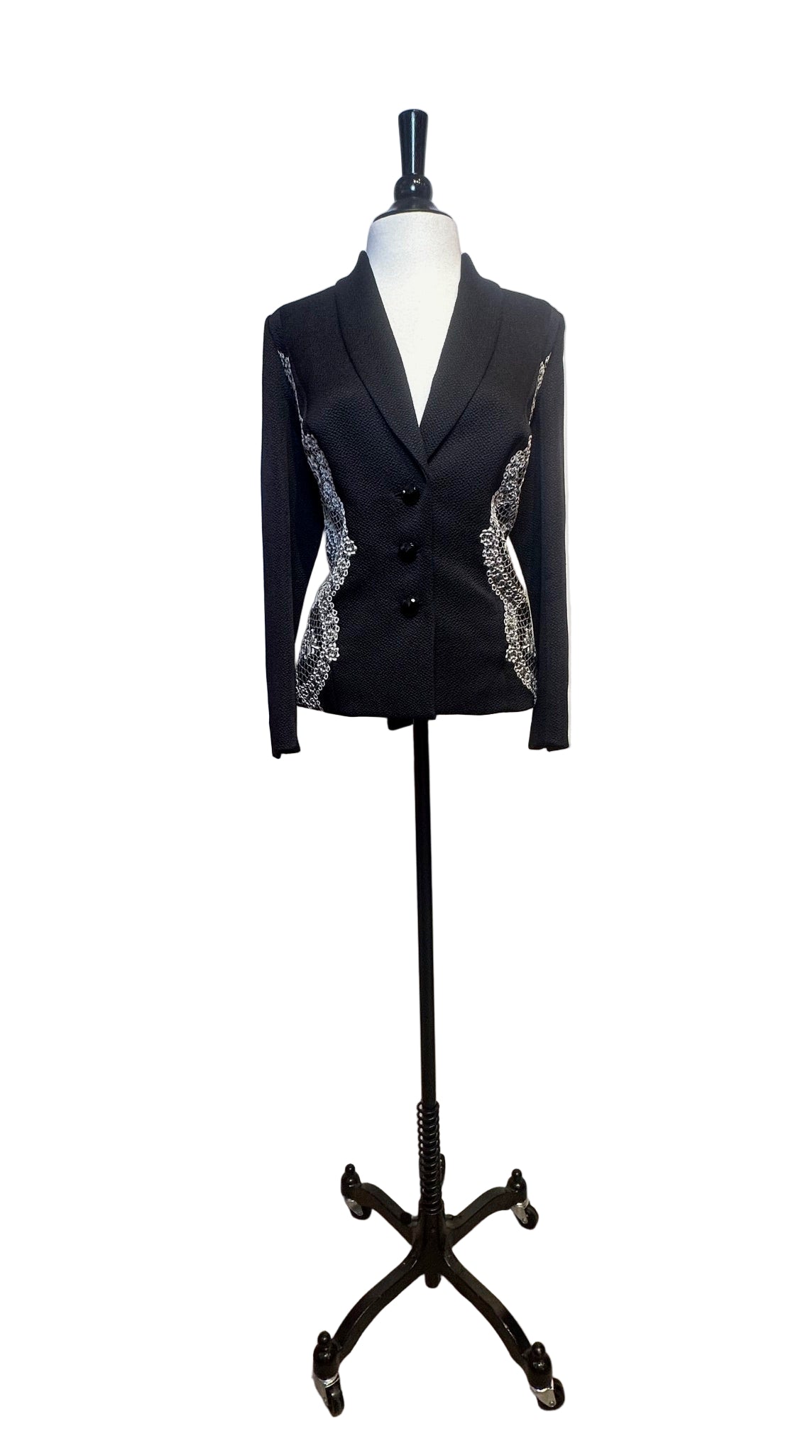 Chagoury Couture - B&W Lace Blazer - M
