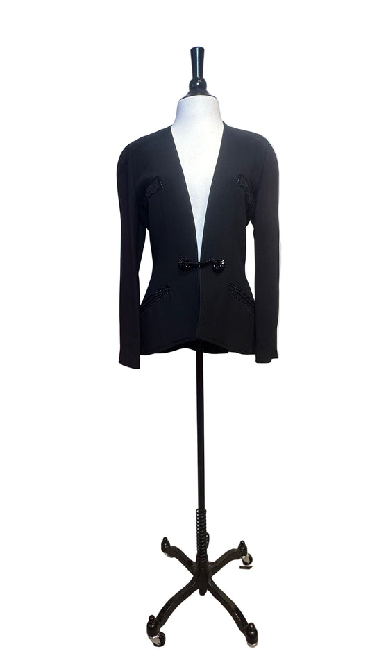 Liliane Romi - Black Beaded Blazer - L