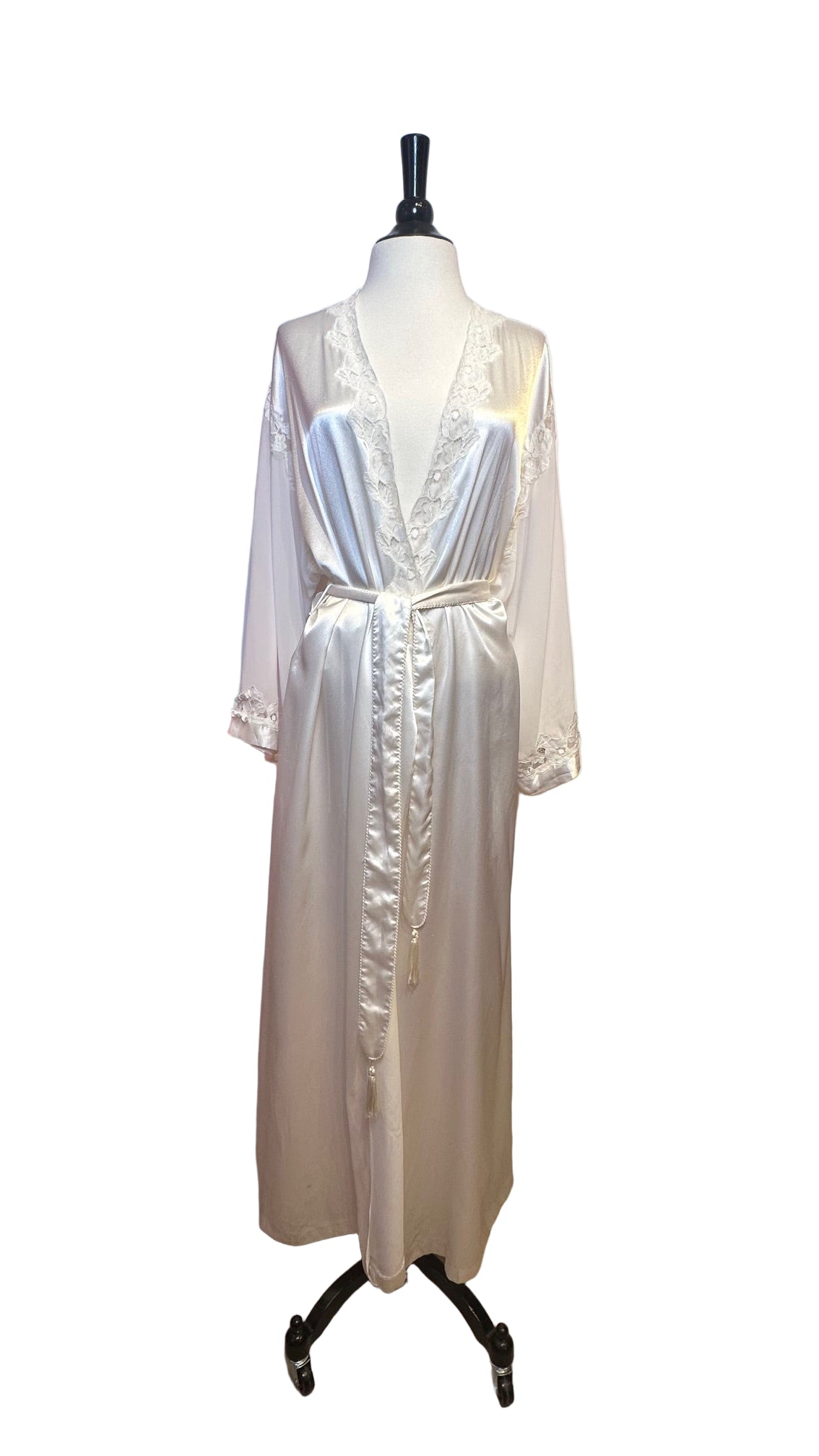 Christian Dior - White Lace Silk Robe - Large
