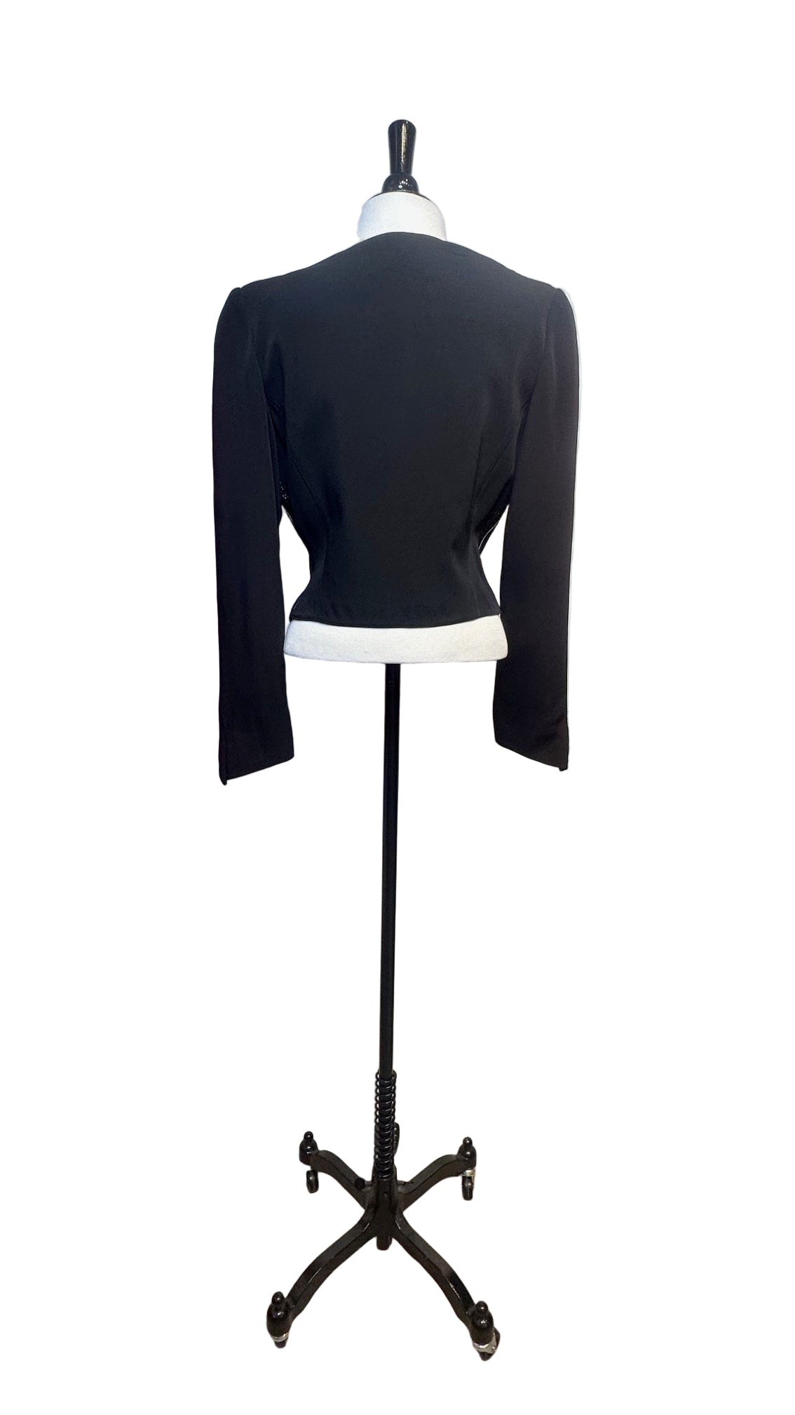 Alma Italy - Vintage Black Beaded Striped Blazer - 40