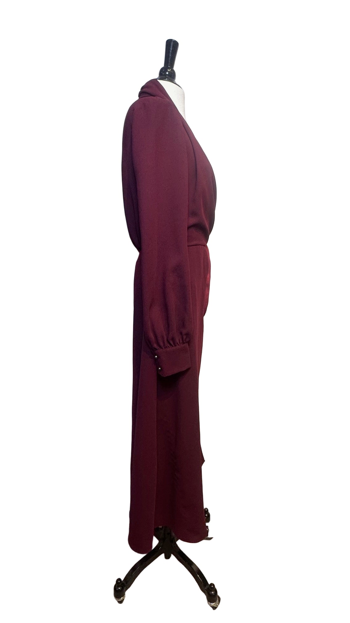 Paul Smith - Maroon Long Sleeve Wrap Dress - Small