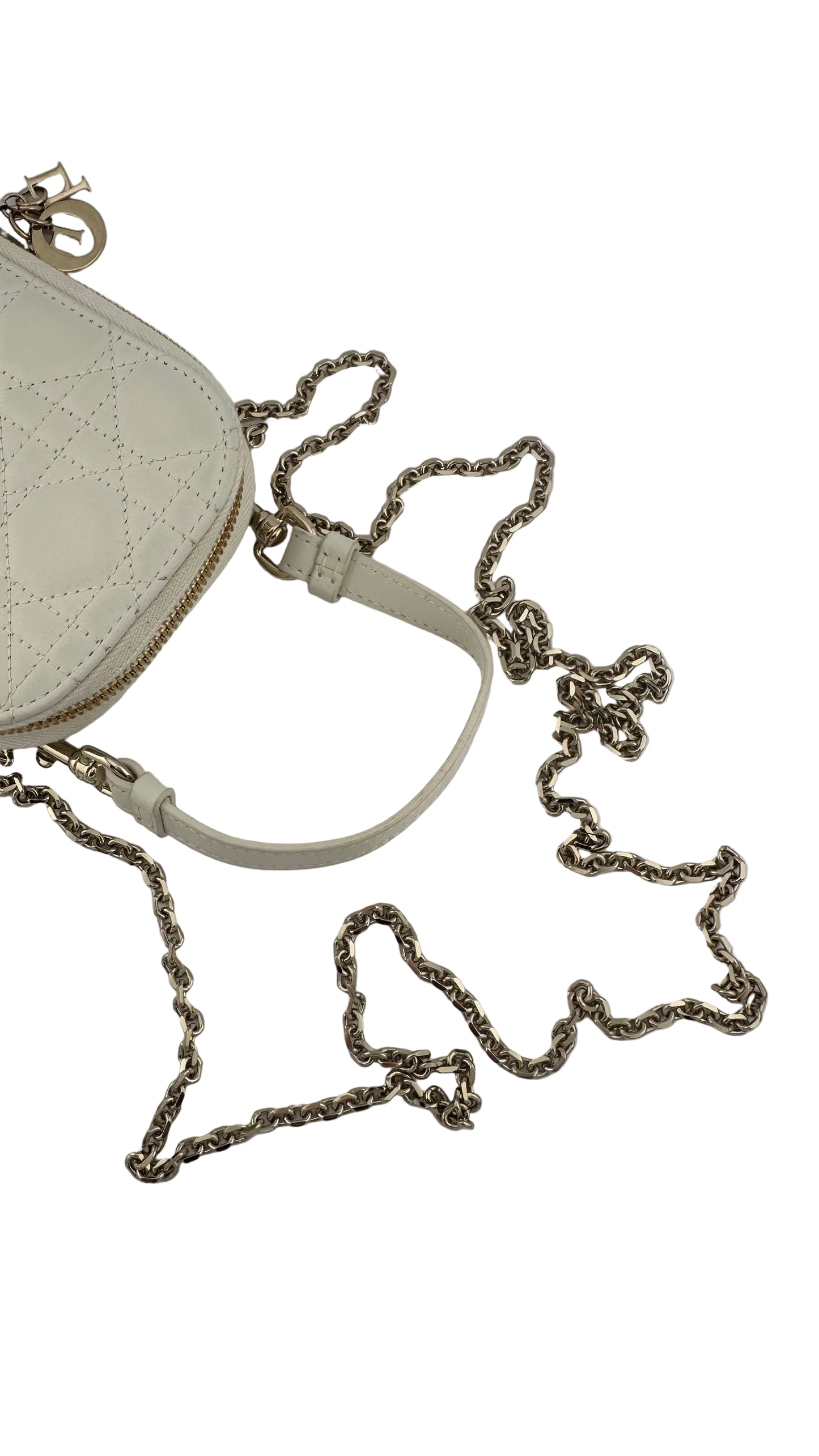 Christian Dior - Cream Lady Dior Callin Dior Phone Holder