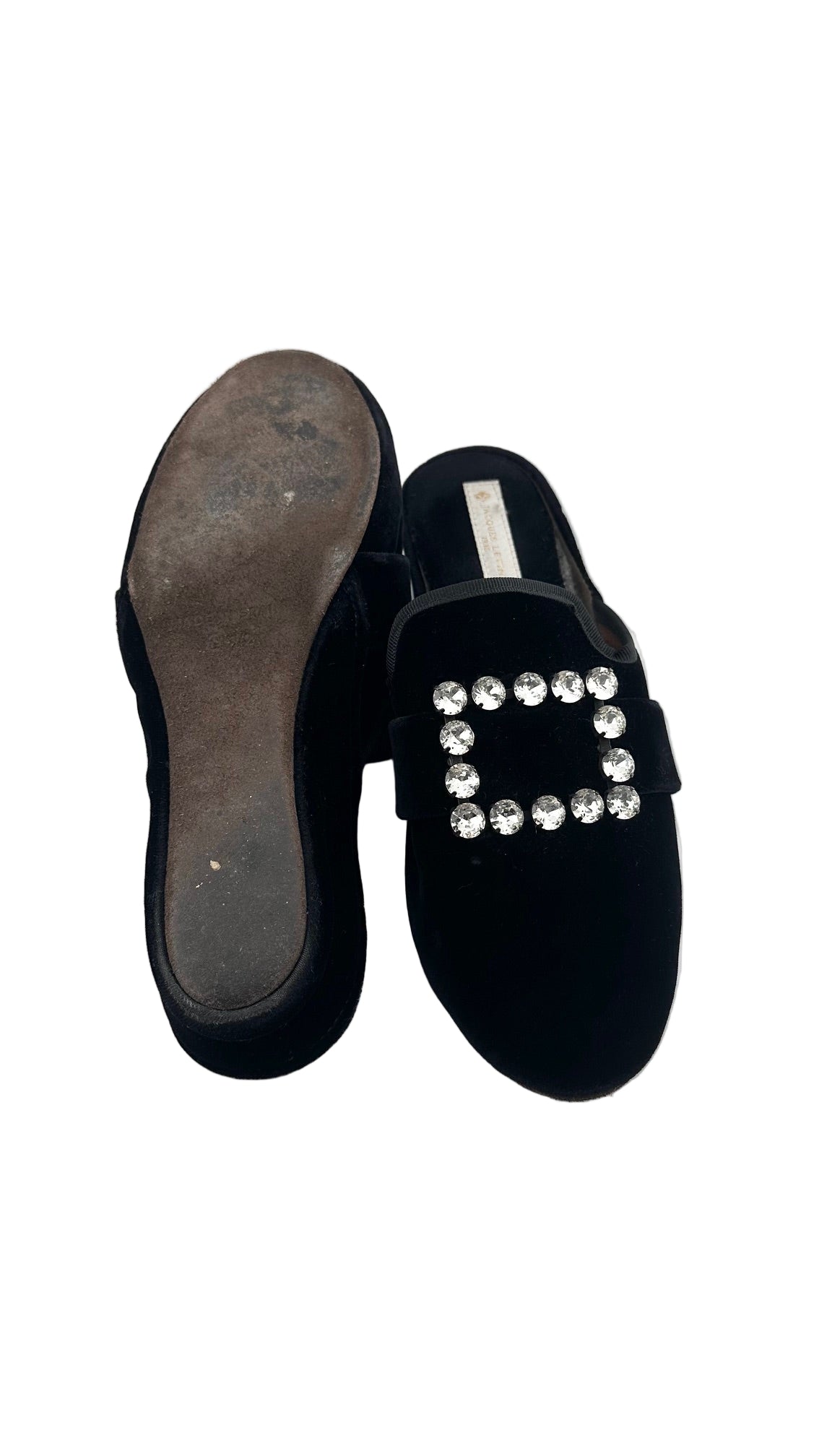 Jacques Levine - Black Velvet Mule - 6.5
