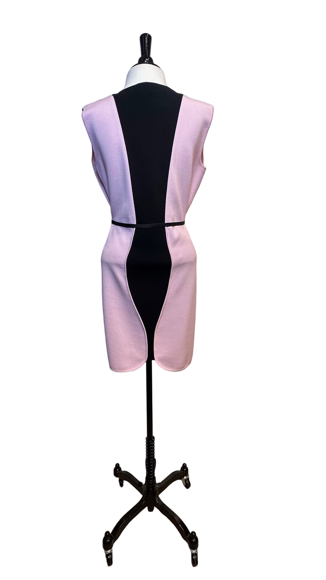 Giambattista Valli - Pink And Black Color Block Sleeveless Dress - Large