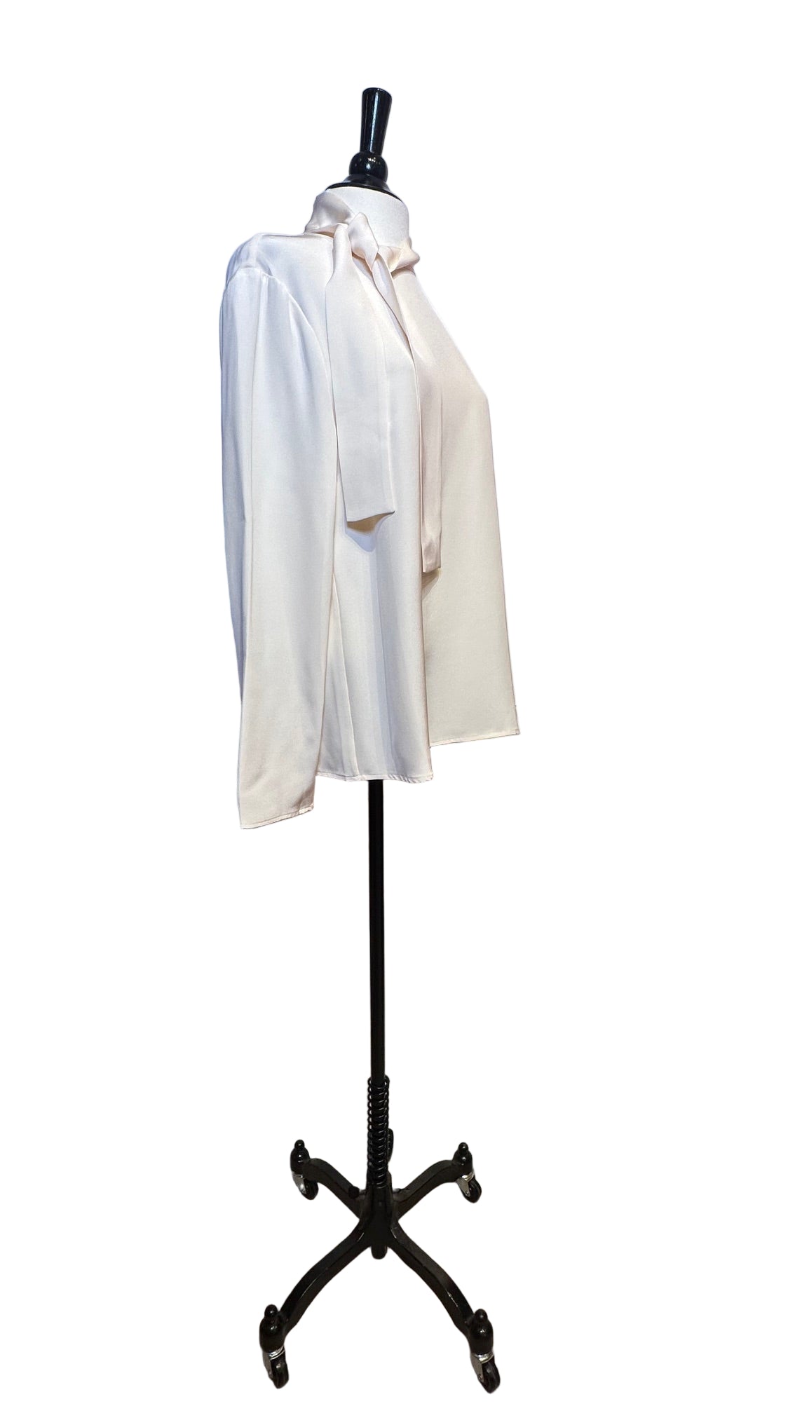 Goat - Cream Silk Tie Neck Blouse - 12