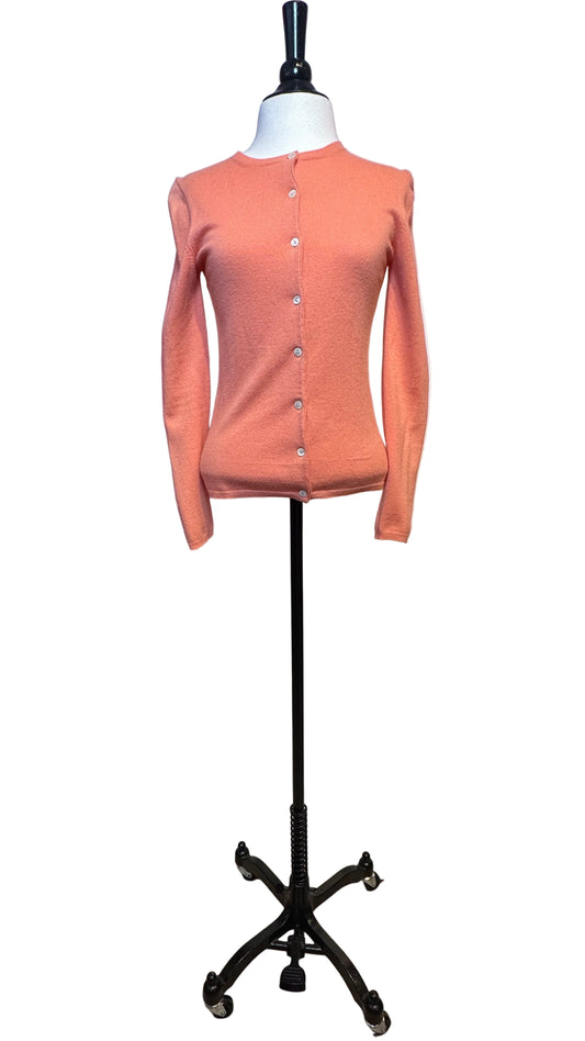 Burberry - Salmon Cashmere Cardigan - X-Small