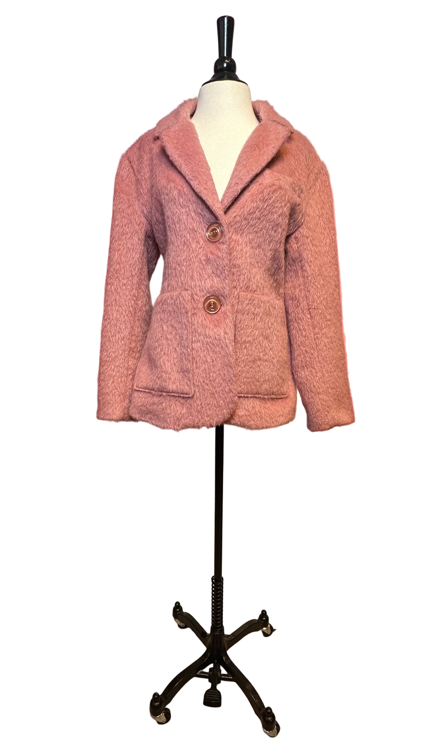 For Love & Lemons - Pink Fuzzy Coat - X-Small