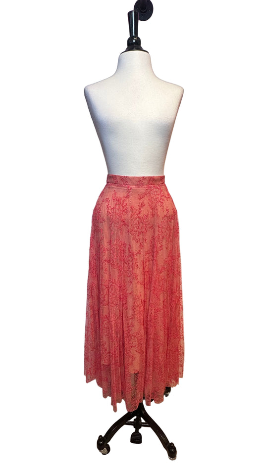 Burberry - Pink Lace Skirt - Medium