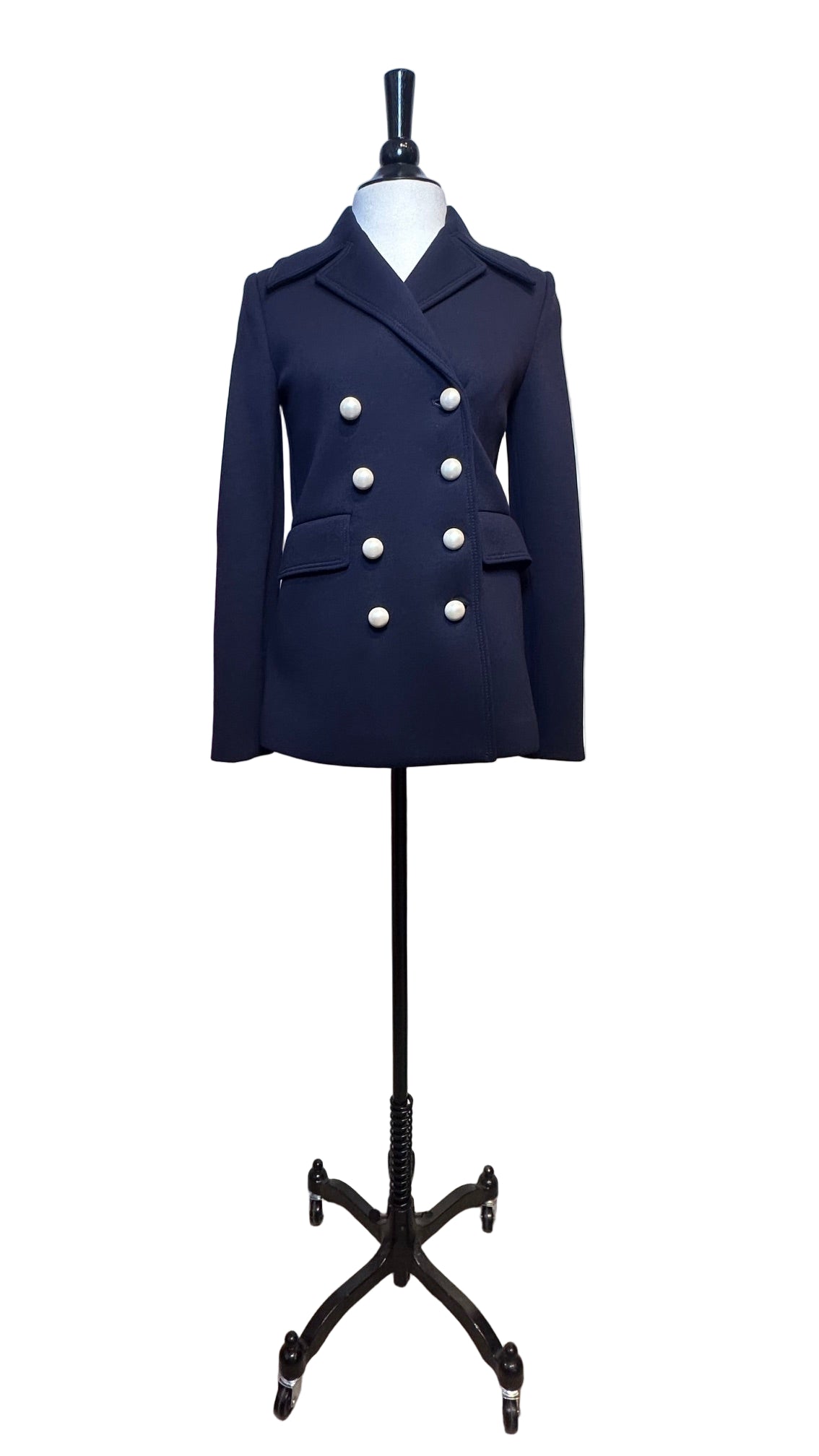 Pinko - Navy Pearl Button Jacket - 2