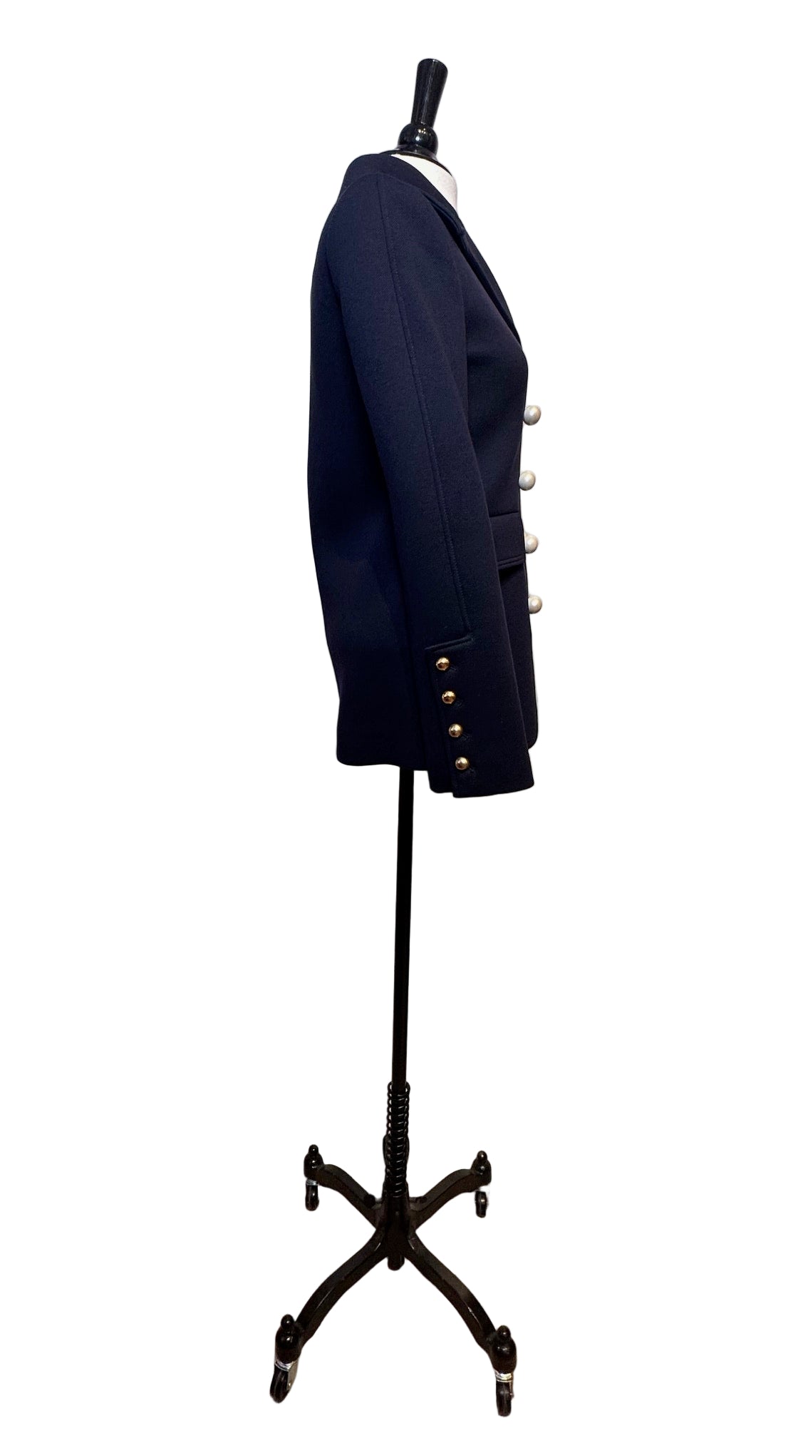 Pinko - Navy Pearl Button Jacket - 2
