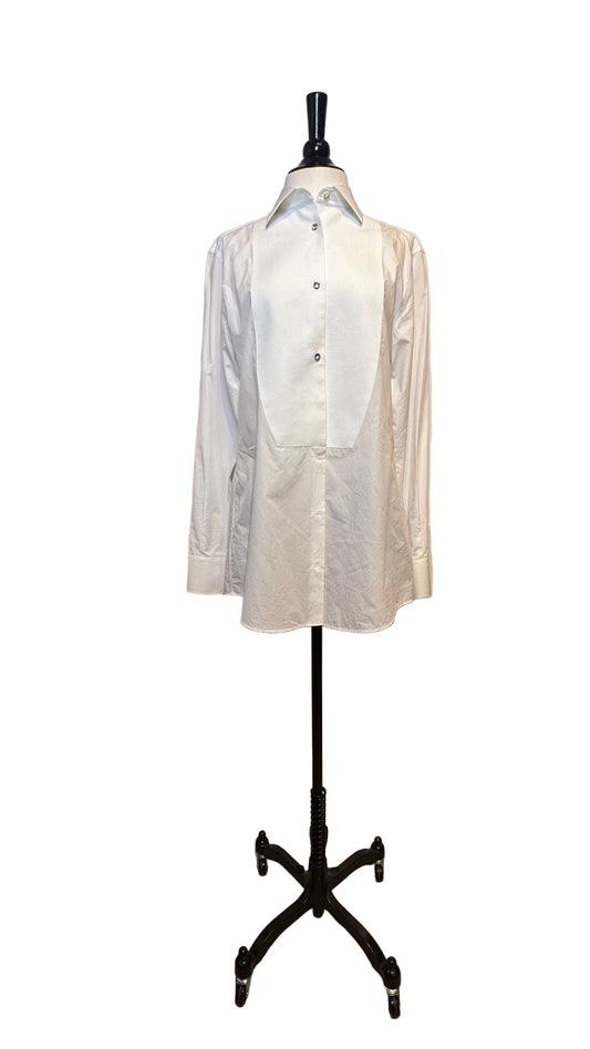 DOLCE & GABBANA - White Tuxedo Blouse- 40