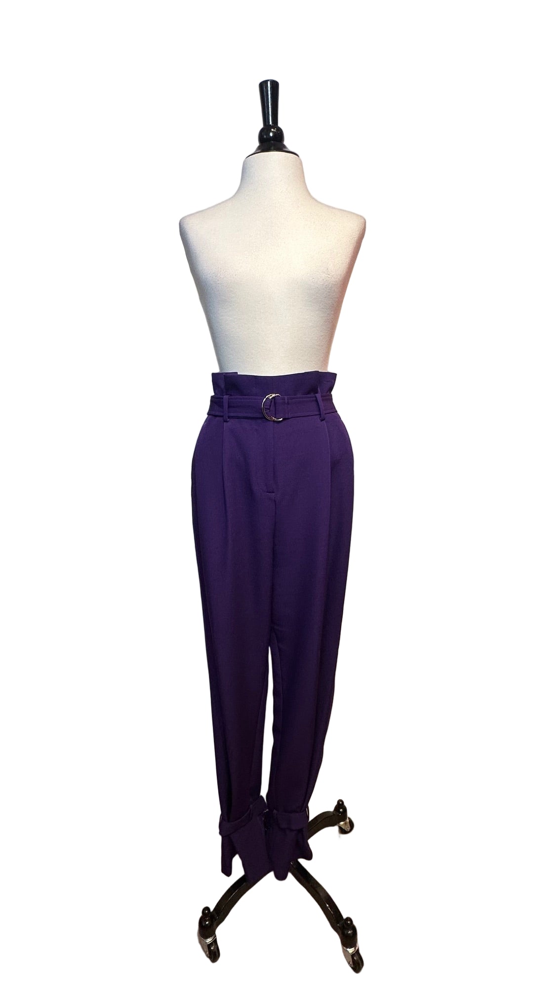 Milly - Grape Belted Pants - 10