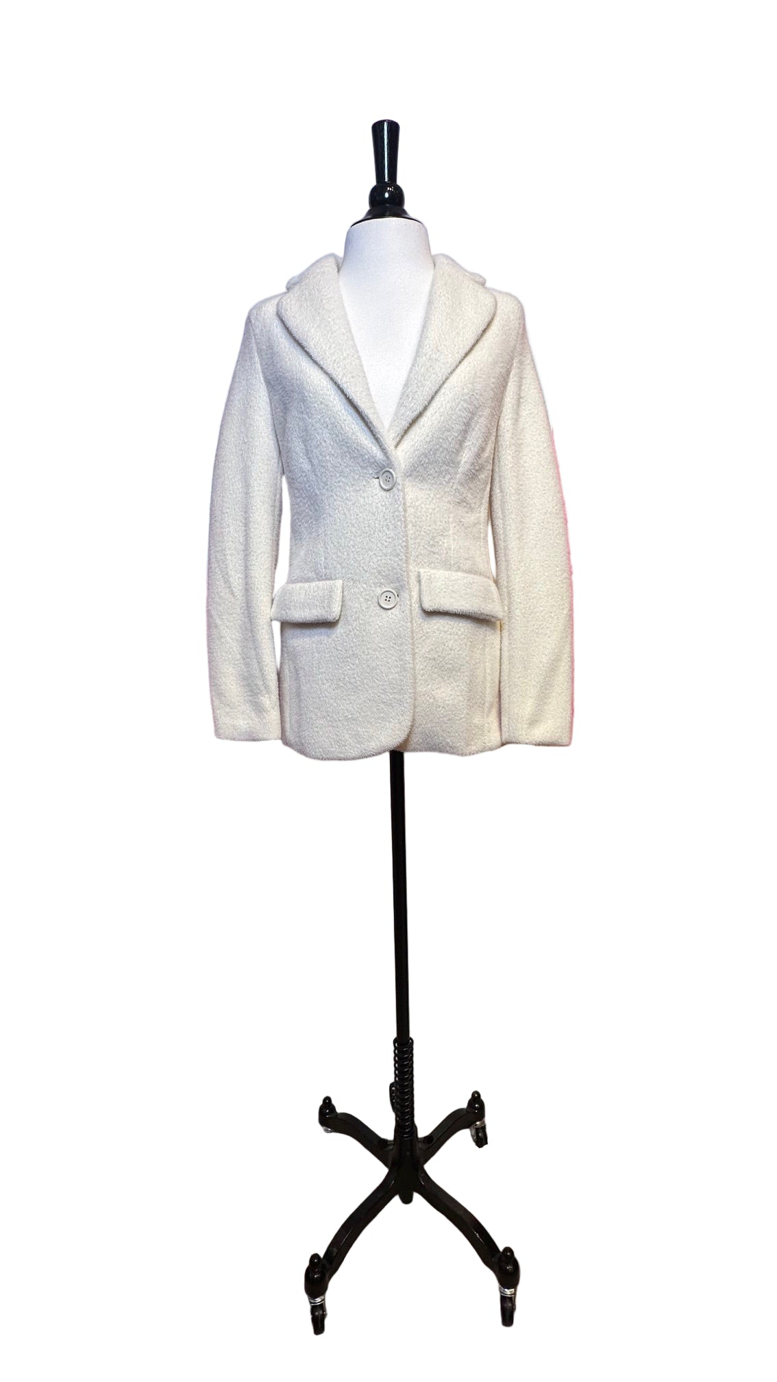 Cream Fuzzy Blazer - Small