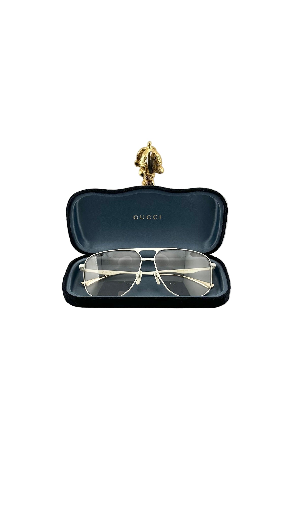Gucci - White Frame Aviators
