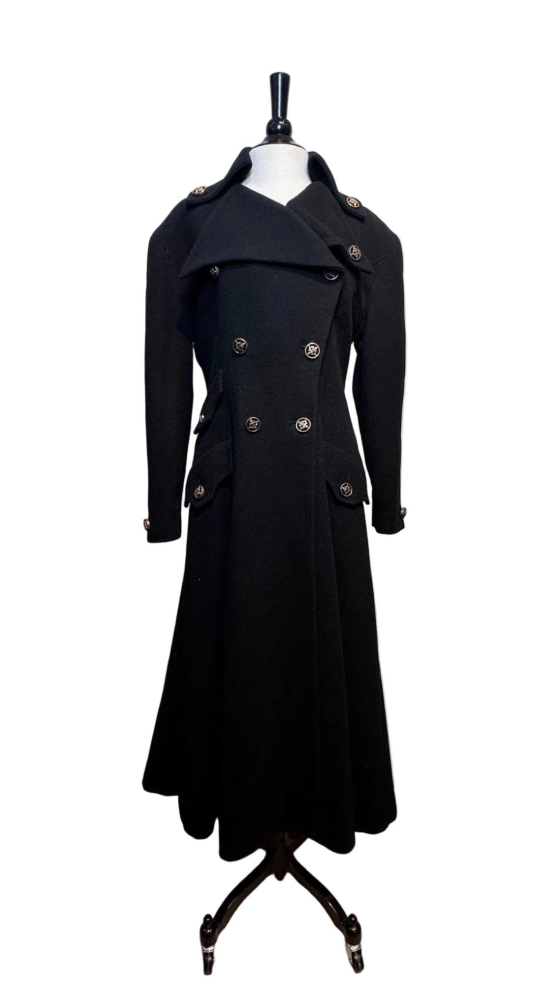 Lillie Rubin - Black Wool Trench Coat - 4