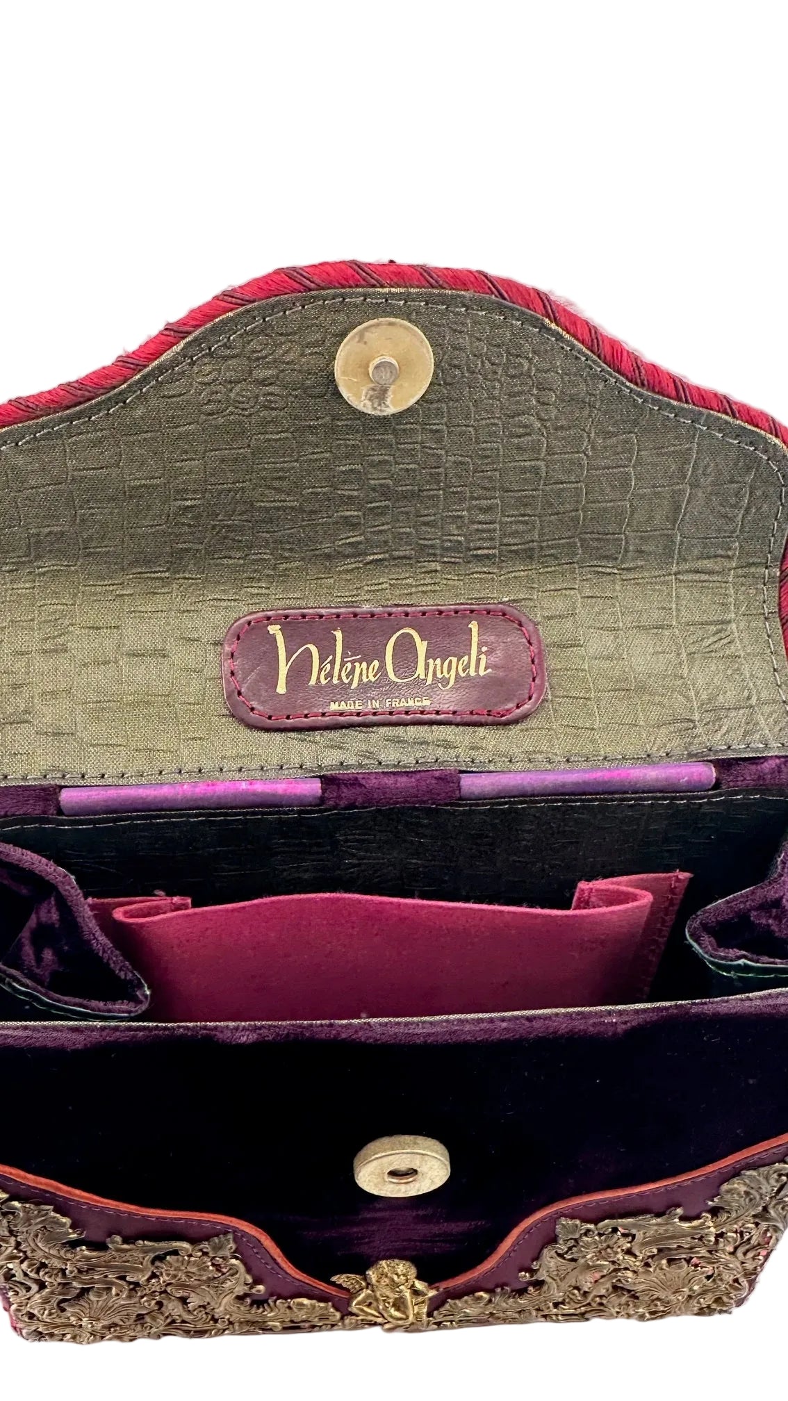 Helene Angeli - Purple Jewel Caroub Handbag