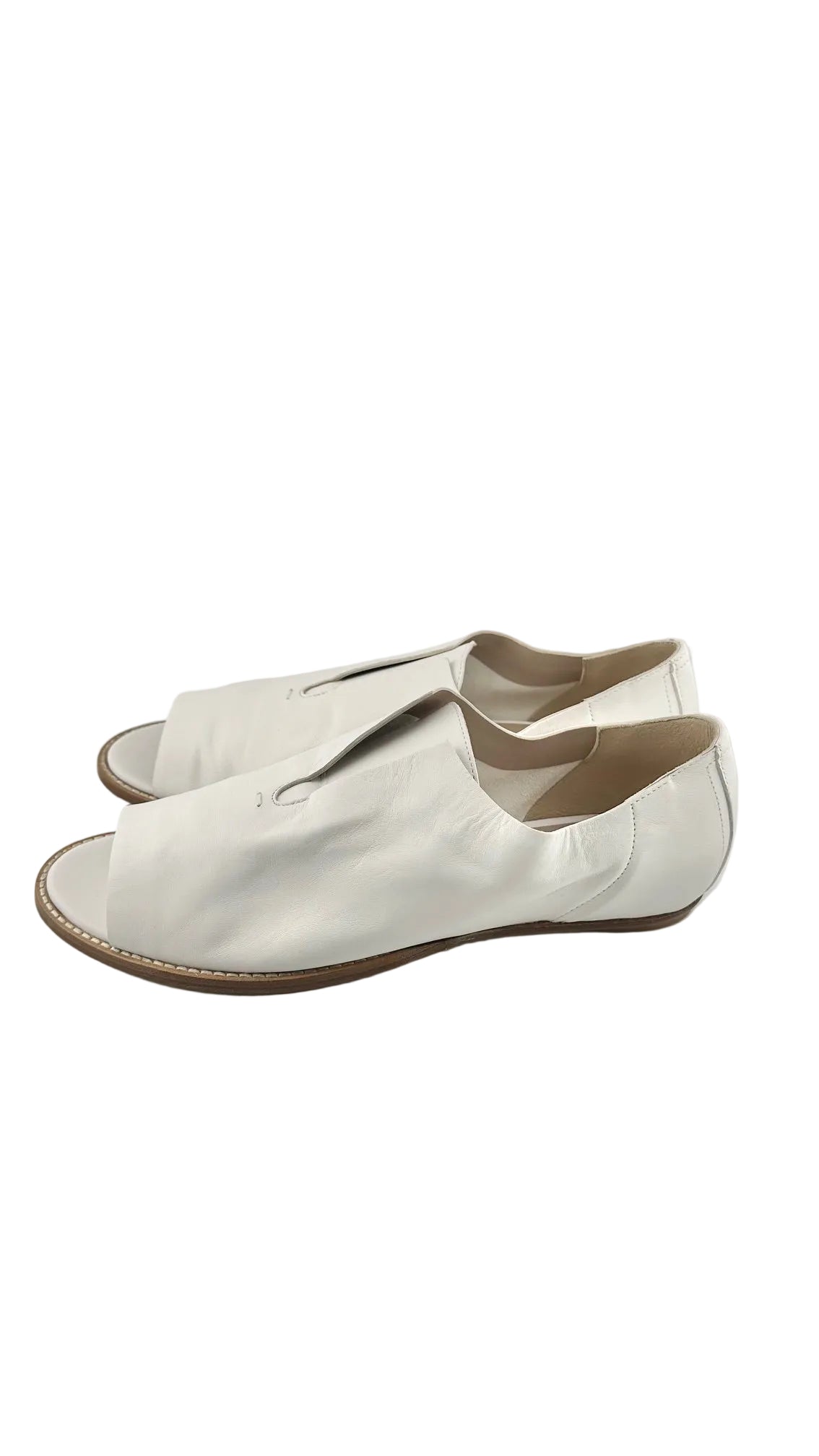 Maria Cornejo - White Leather Glove Flats - 40