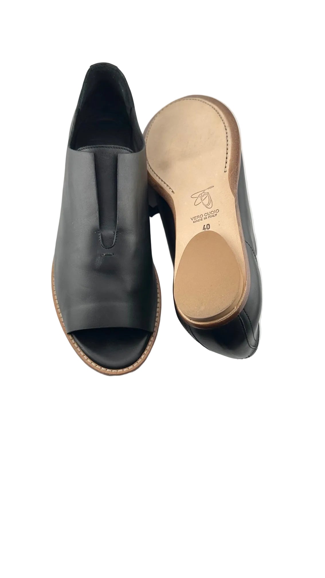 Maria Cornejo - Black Glove Open Toe Flats - 40