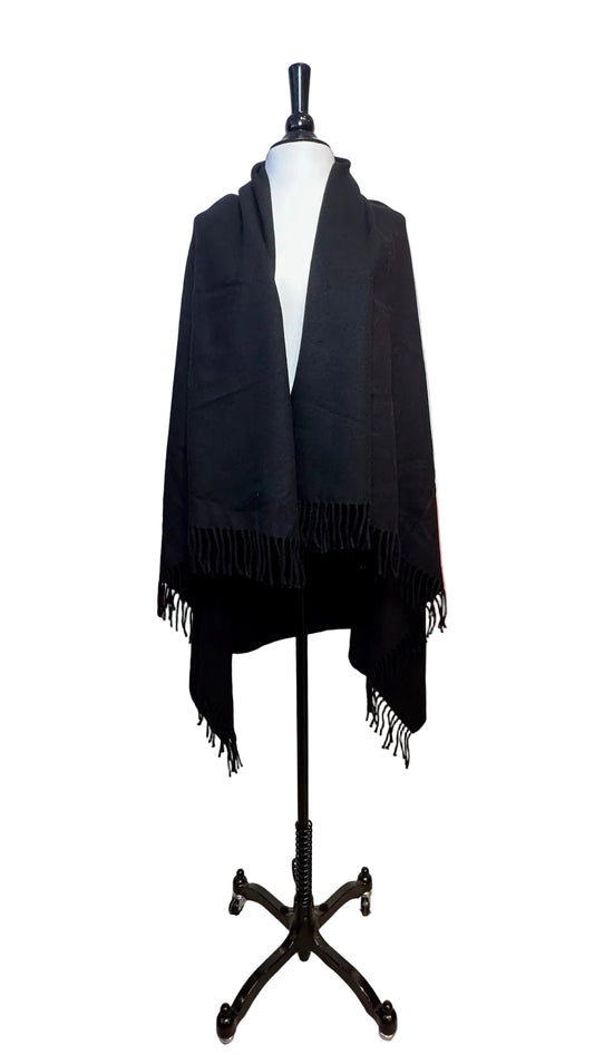Yves Saint Laurent - Black Wool Shawl