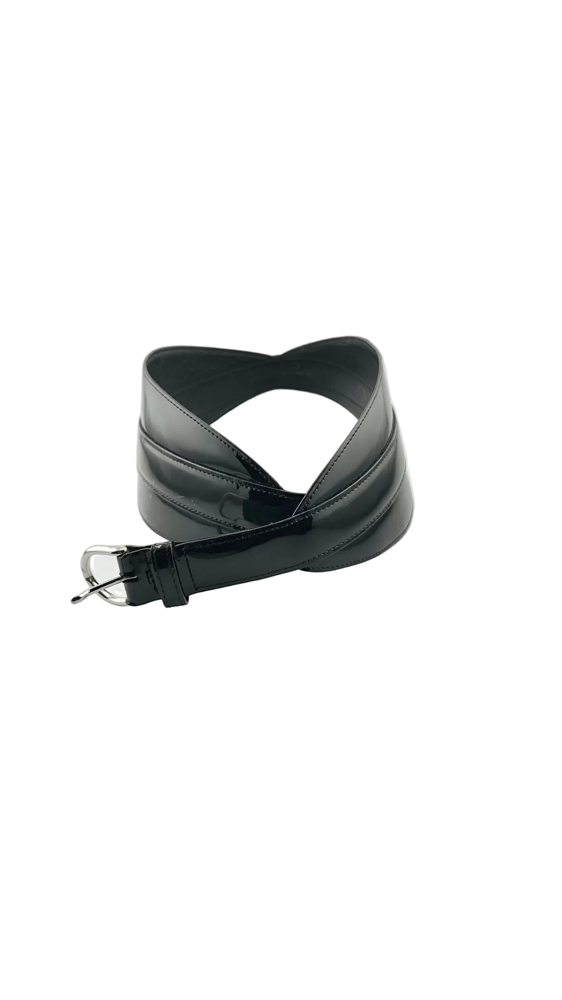 Oscar De La Renta - Black Patent Belt - Small