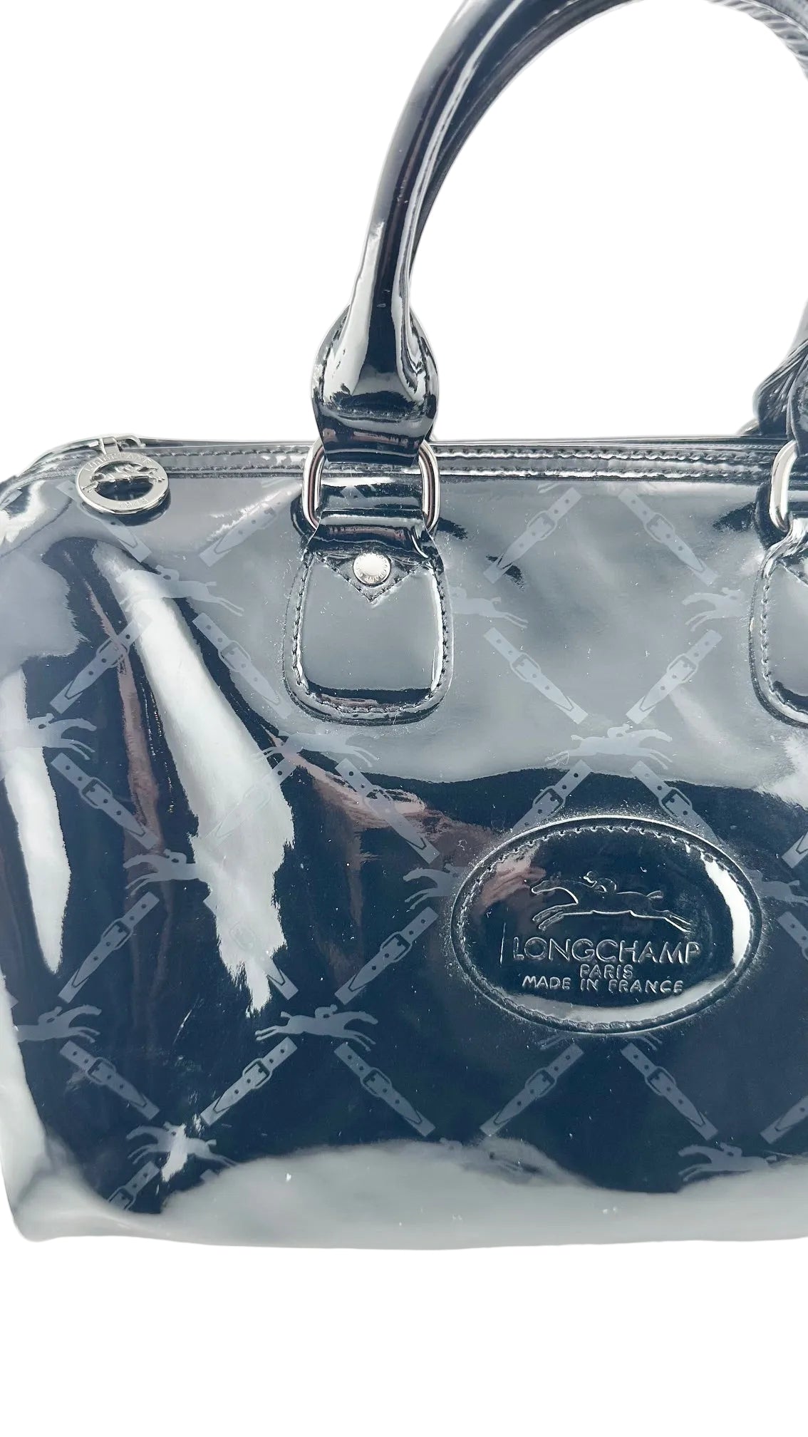 Longchamp - Black Patent Leather Bag