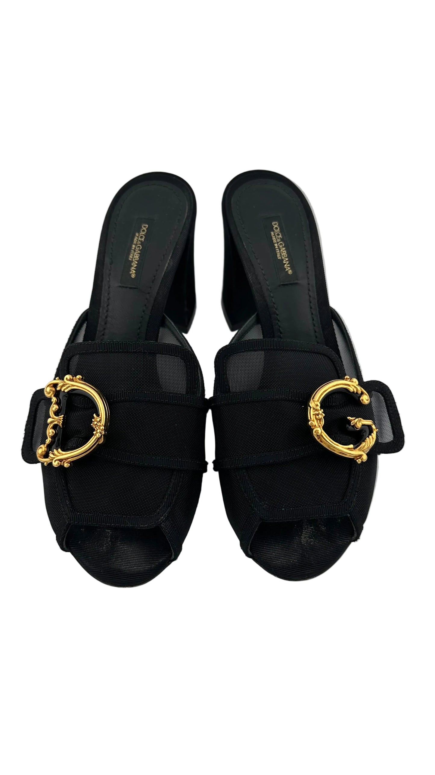 DOLCE & GABBANA - Black Mesh Heels - 38