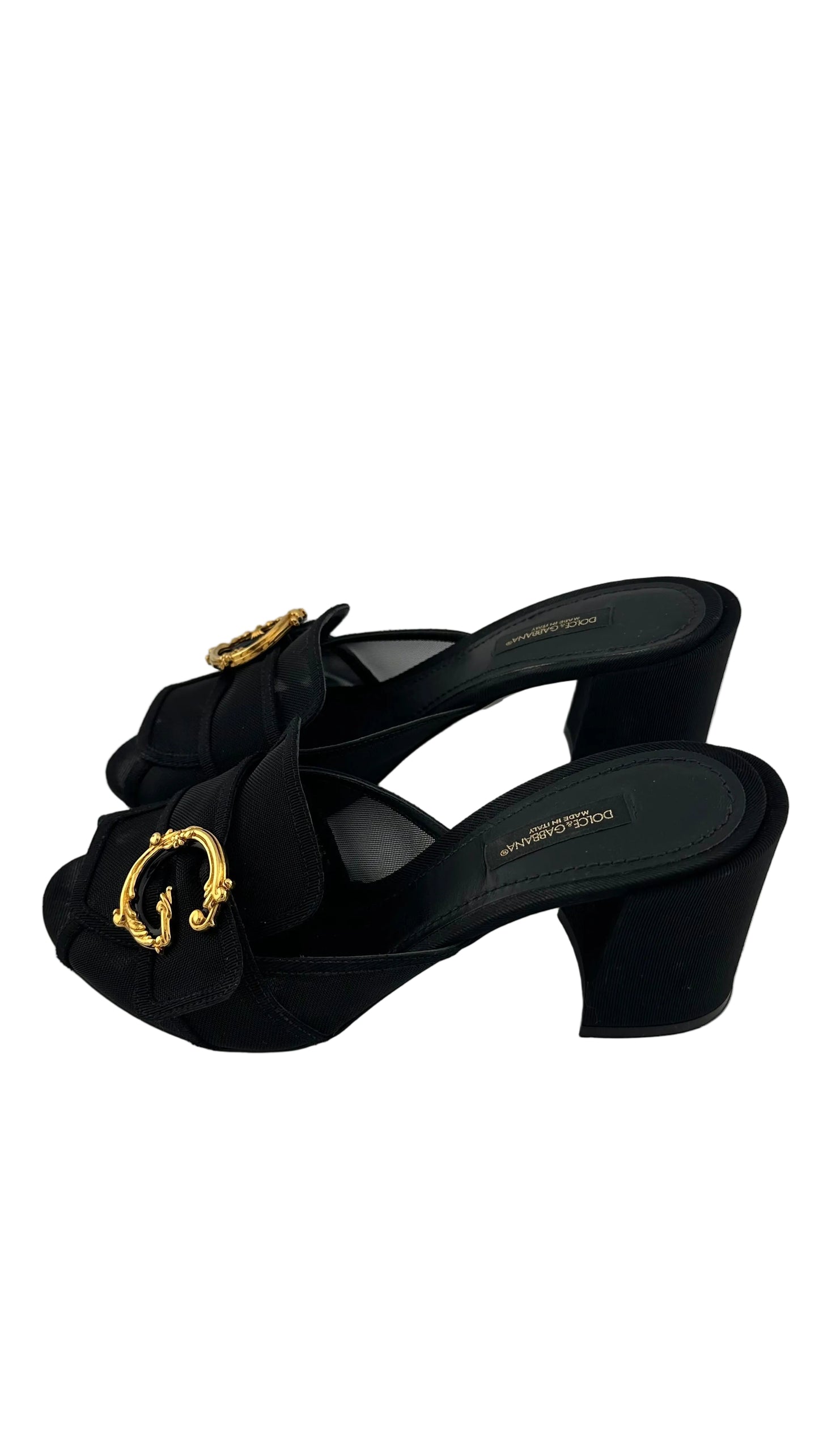 DOLCE & GABBANA - Black Mesh Heels - 38